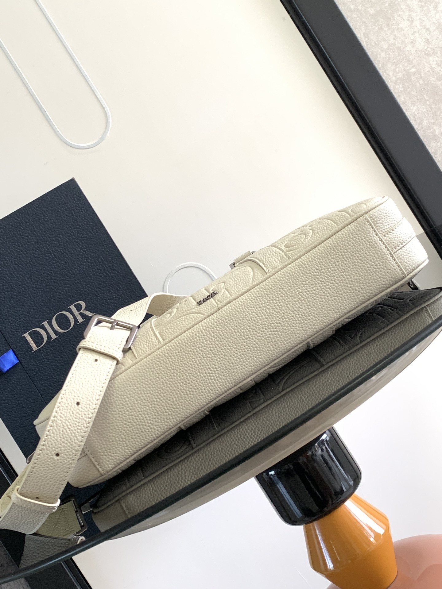 Dior Briefcase White Dior Gravity Leather and White Grained Calfskin 37 x 28 x 6 cm