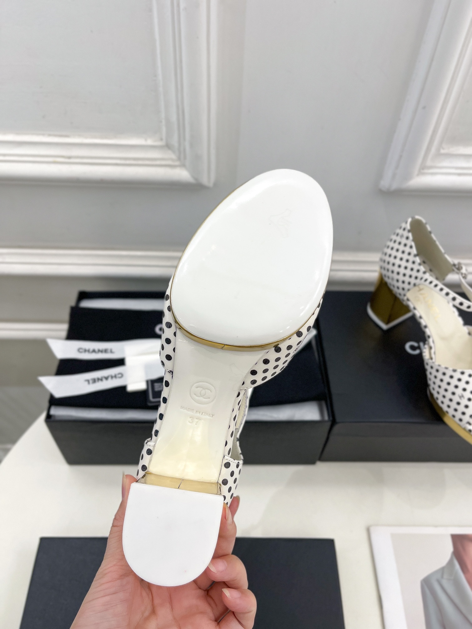 UA CHANEL HEELED SANDALS