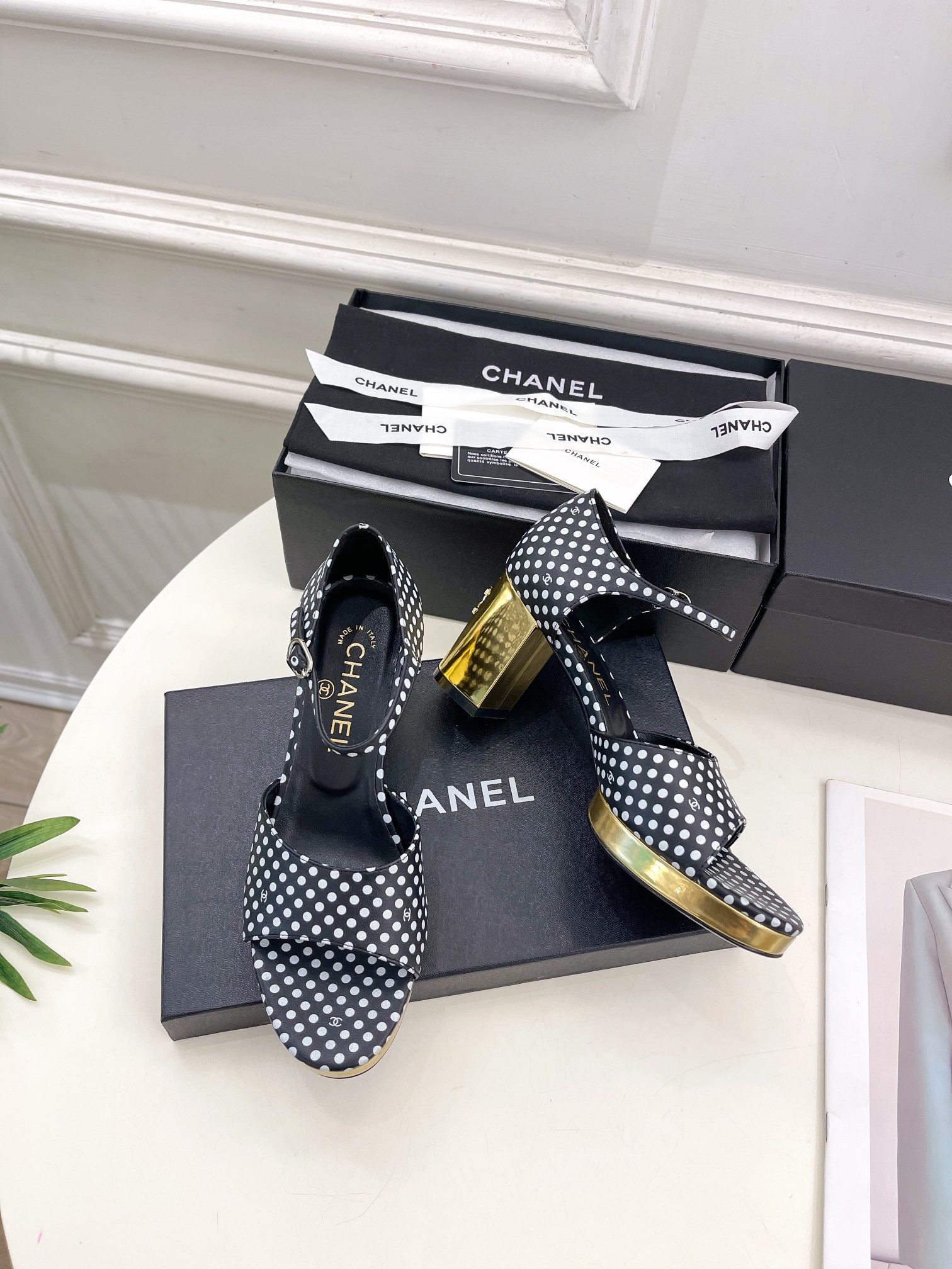 UA CHANEL HEELED SANDALS