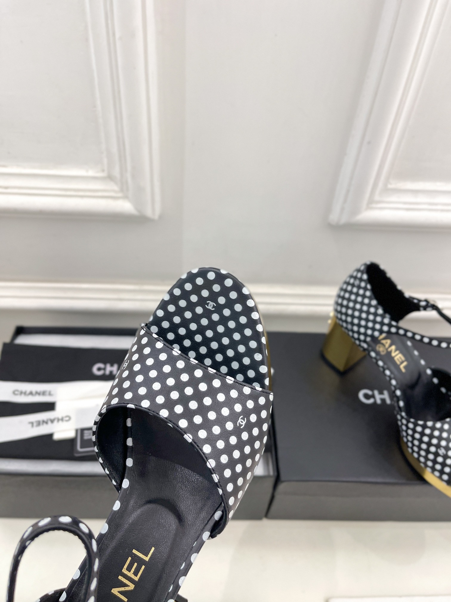 UA CHANEL HEELED SANDALS