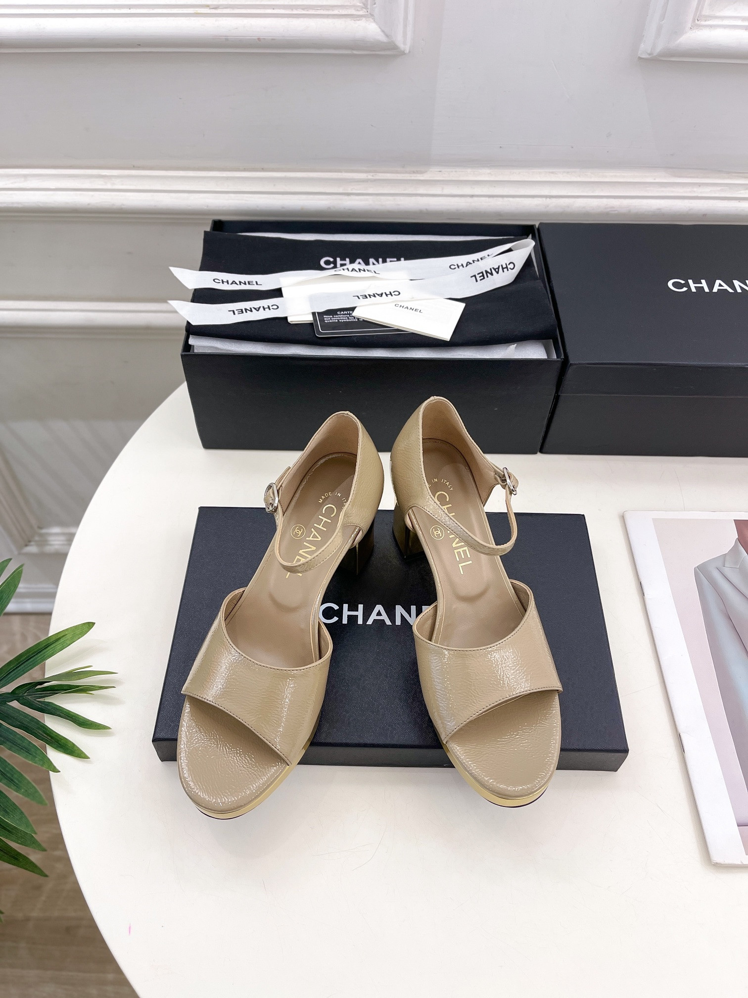 UA CHANEL HEELED SANDALS