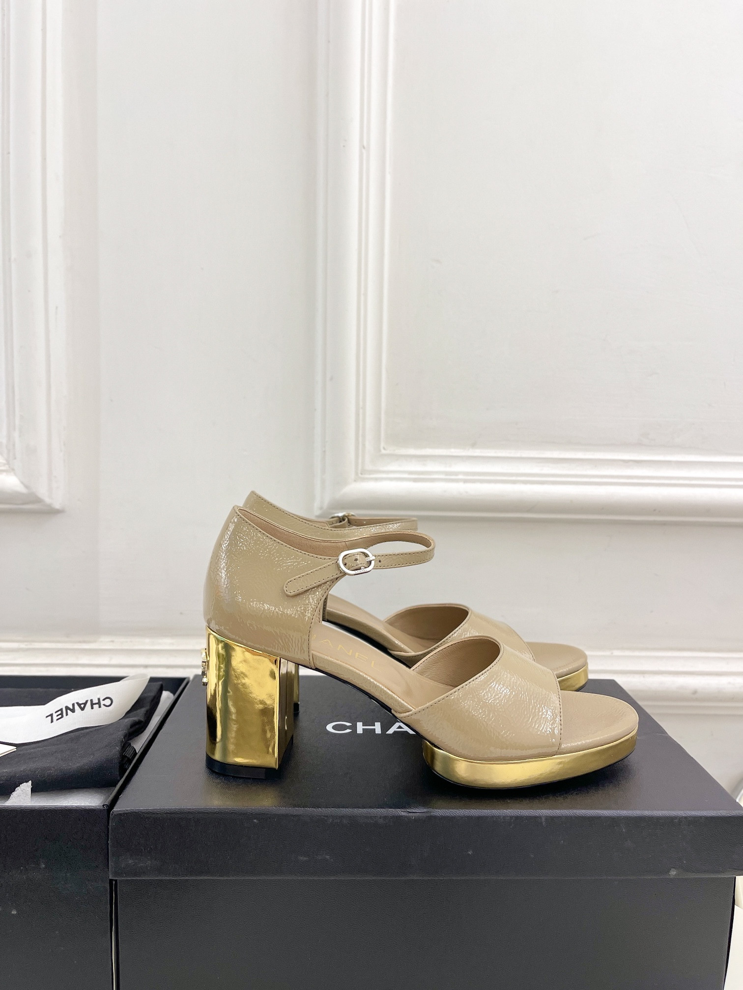 UA CHANEL HEELED SANDALS