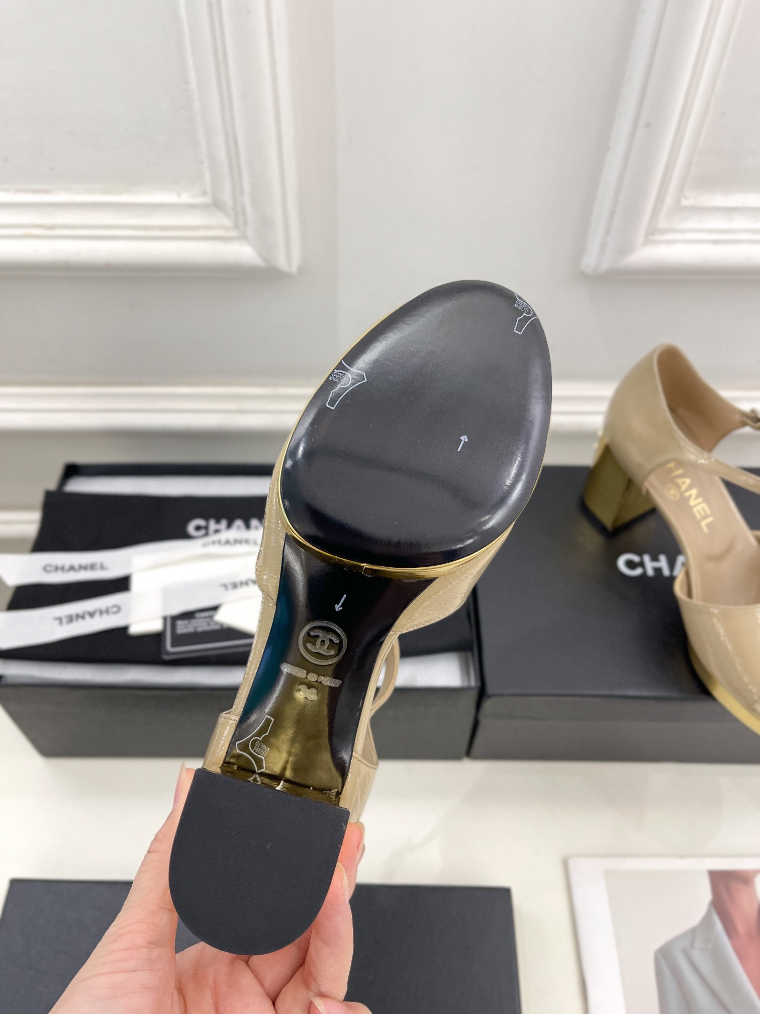 UA CHANEL HEELED SANDALS