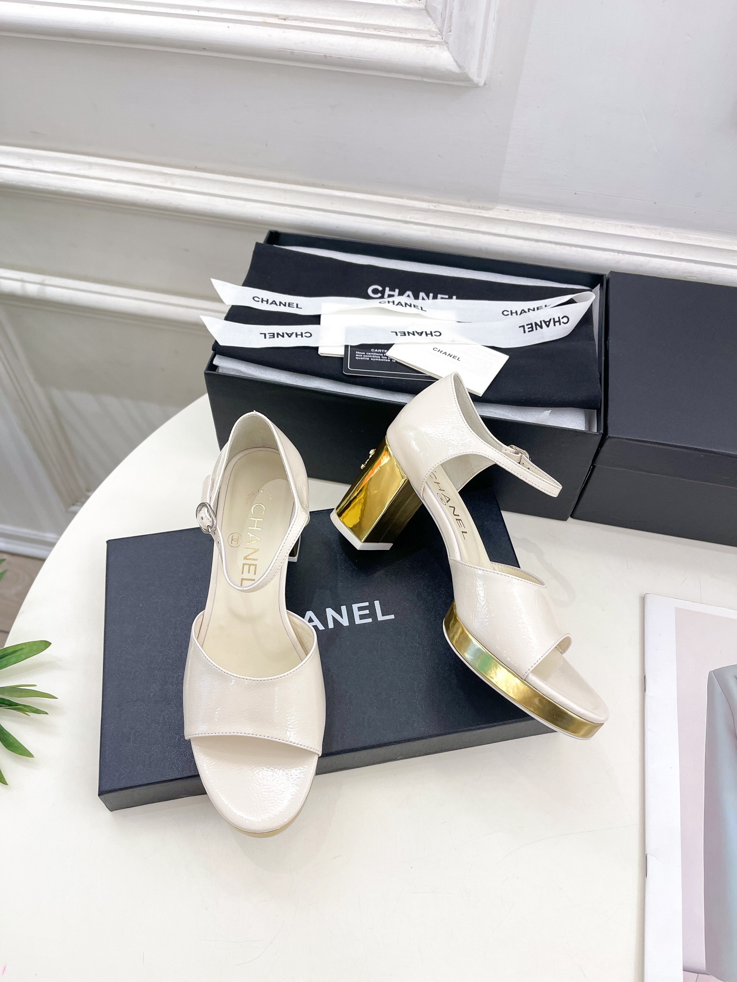 UA CHANEL HEELED SANDALS