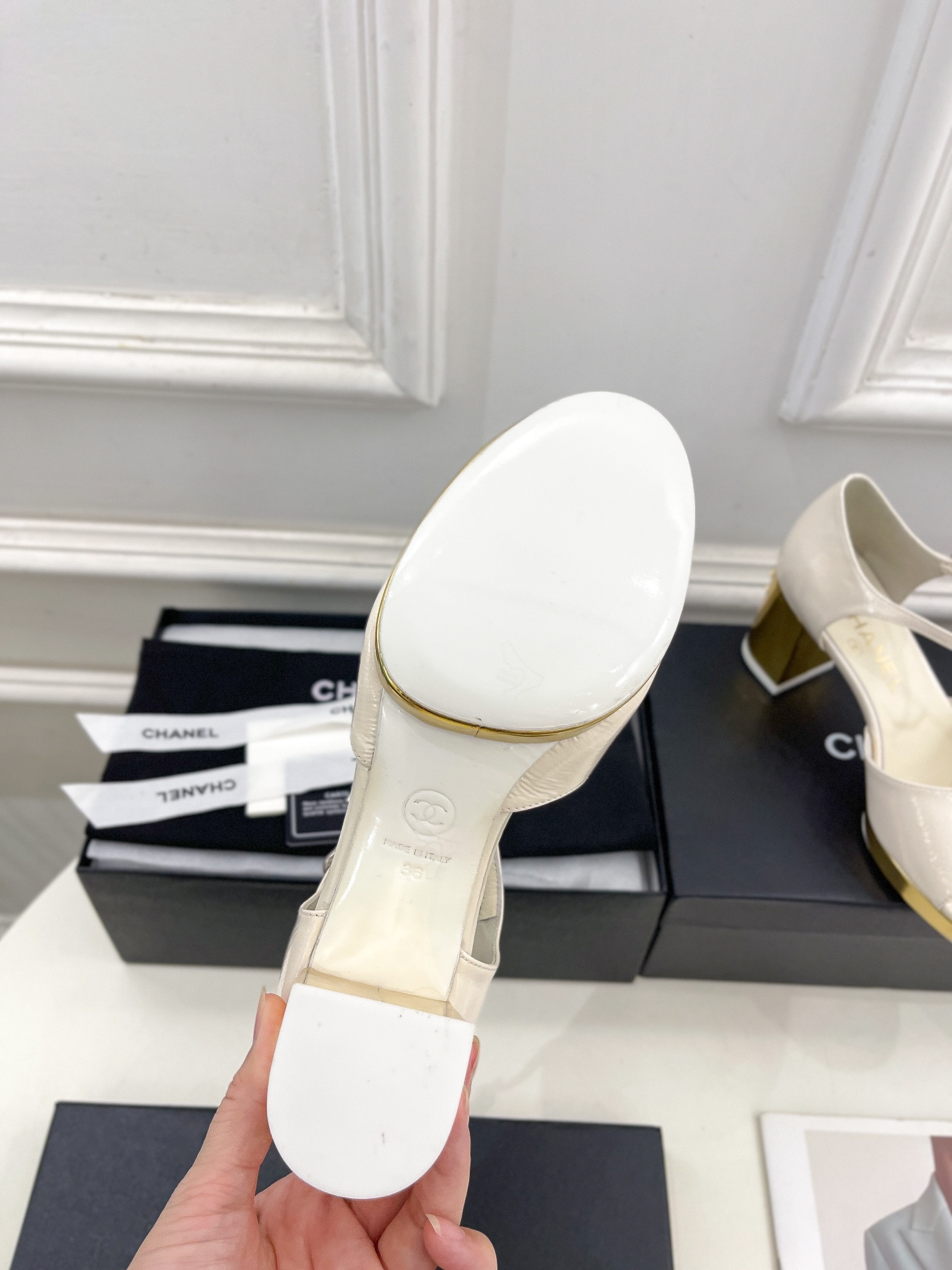 UA CHANEL HEELED SANDALS