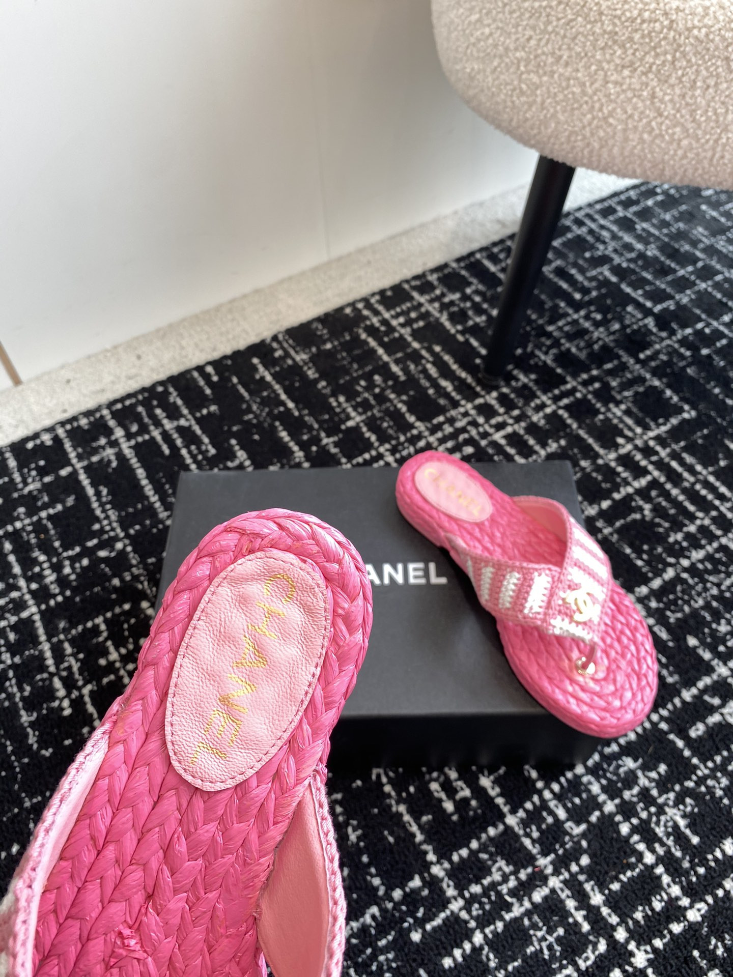 UA CHANEL THONGS SLIDES