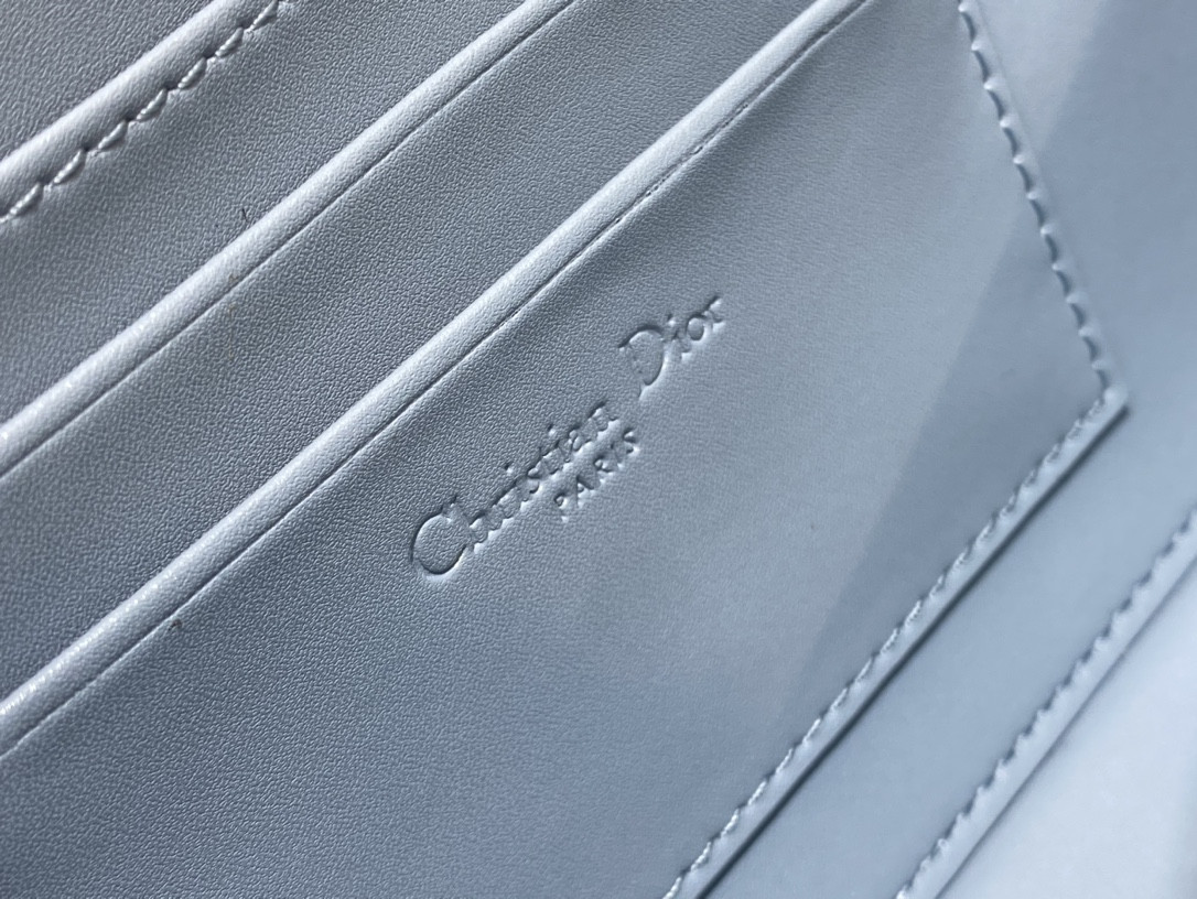 Dior Mini Dior Ange Bag Blue Macrocannage Calfskin 20 x 12 x 5 cm