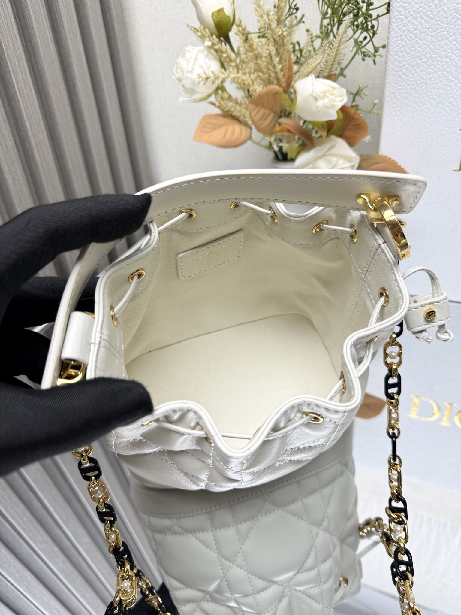 Small Dior Jolie Bucket Bag 17 x 16 x 10.5 cm