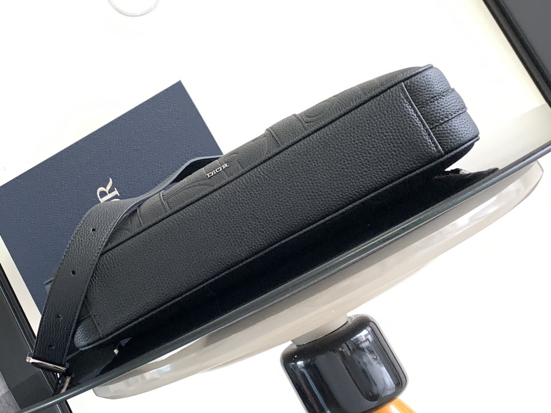 Dior Zipped Briefcase Black Dior Gravity Leather and Black Grained Calfskin 37 x 28 x 6 cm