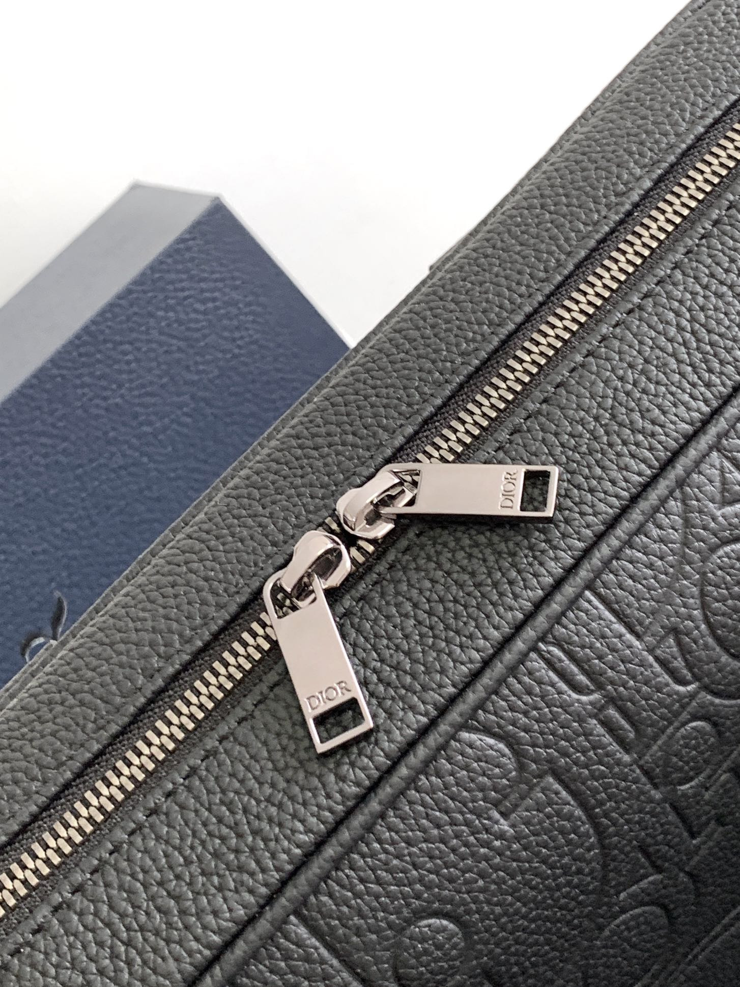 Dior Zipped Briefcase Black Dior Gravity Leather and Black Grained Calfskin 37 x 28 x 6 cm