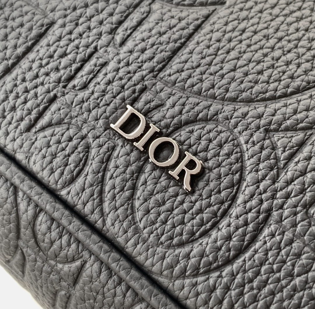 Dior Hit the Road Messenger Bag with Flap Black Dior Gravity Leather and Black Grained Calfskin 24 x 18 x 8 cm