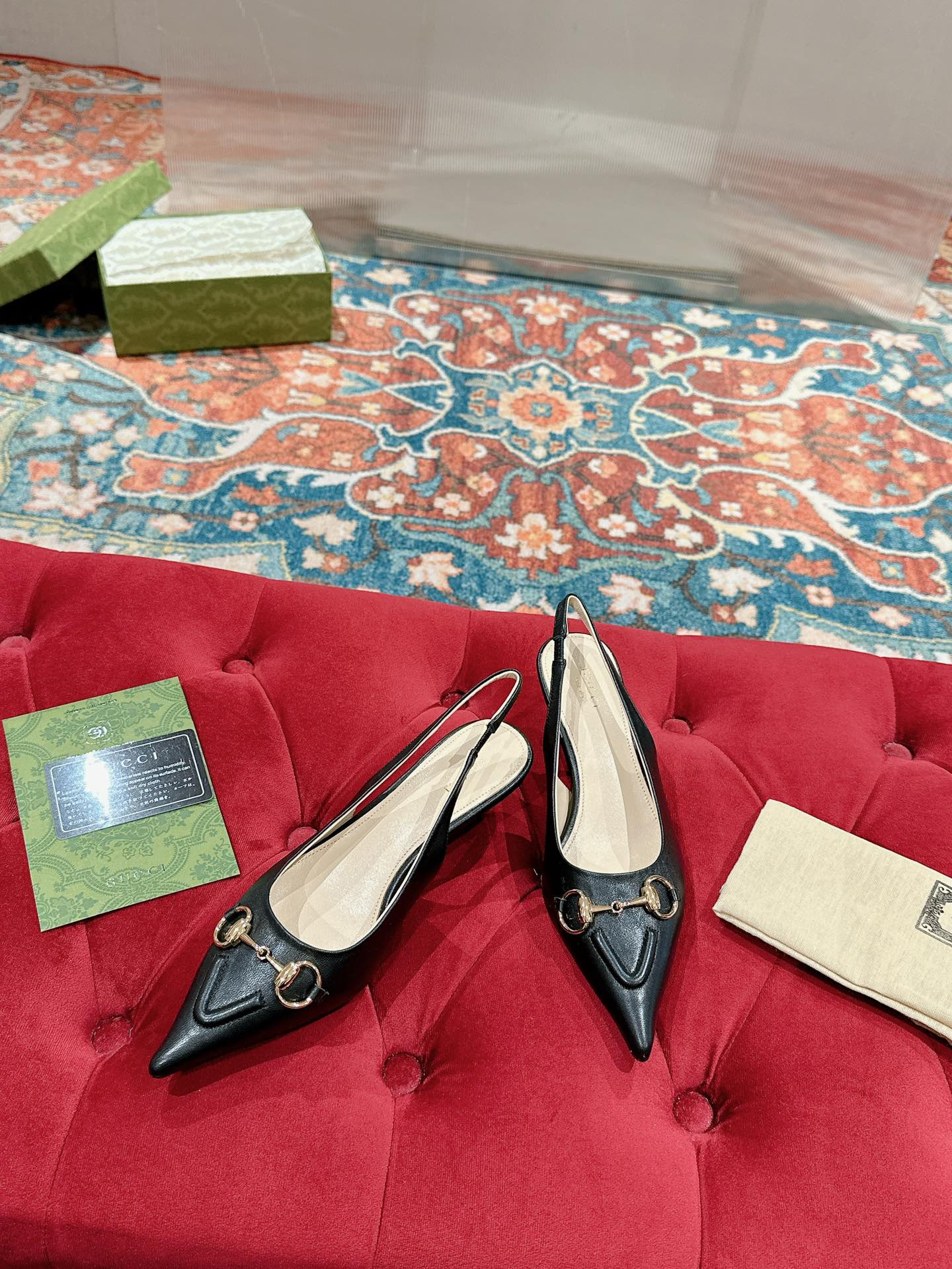 UA GUCCI HORSEBIT SLINGBACK PUMP LOW HEEL