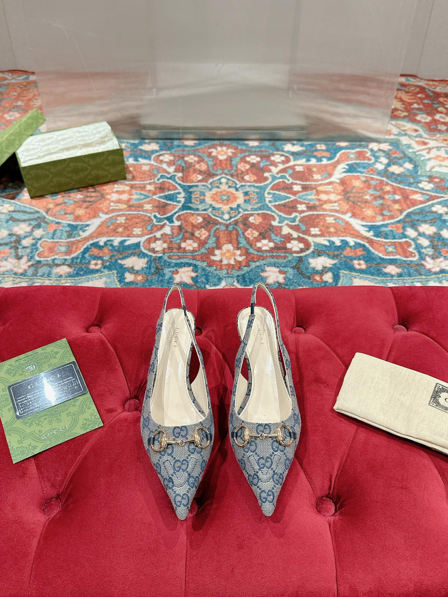 UA GUCCI HORSEBIT SLINGBACK PUMP LOW HEEL