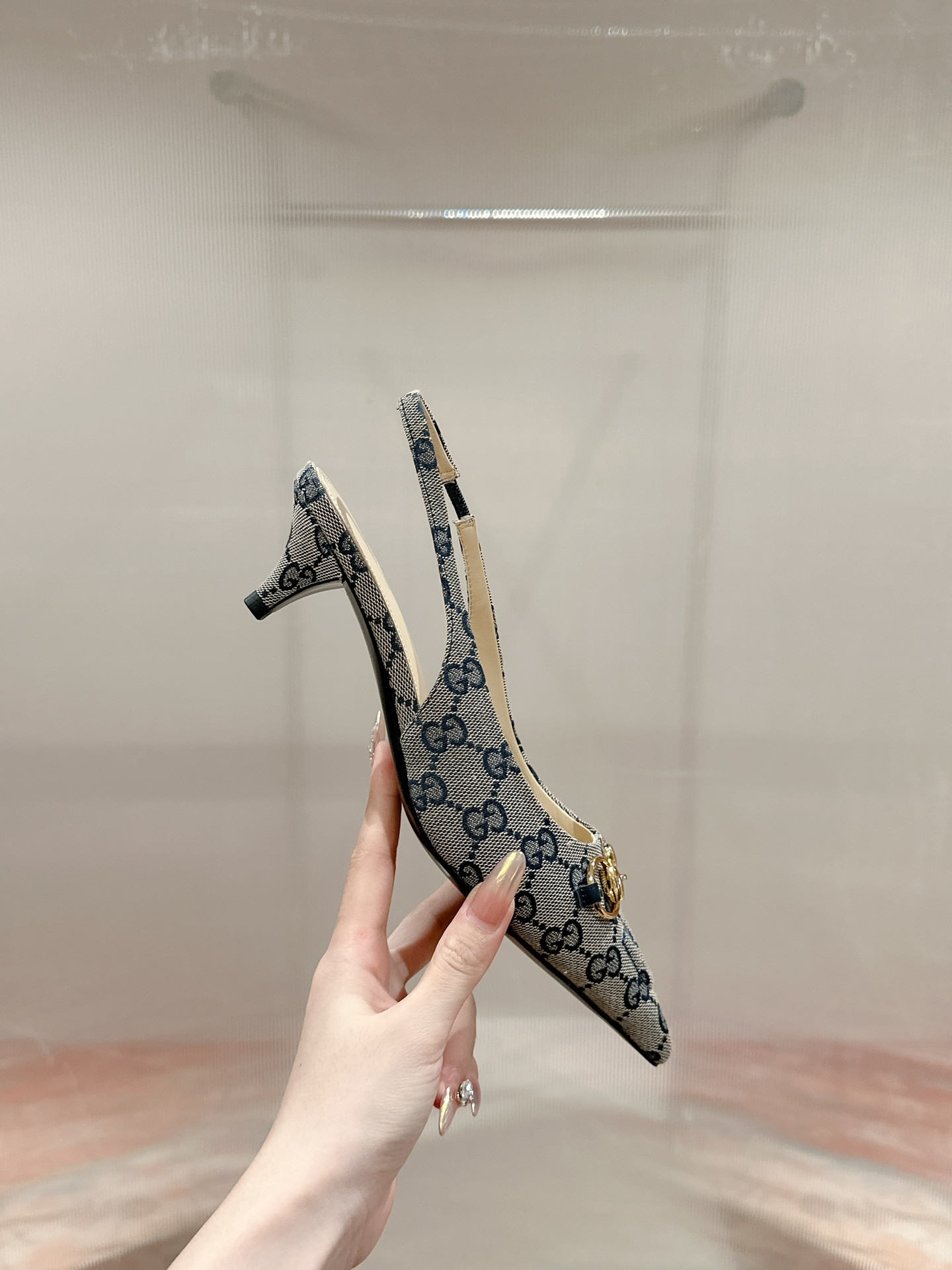 UA GUCCI HORSEBIT SLINGBACK PUMP LOW HEEL