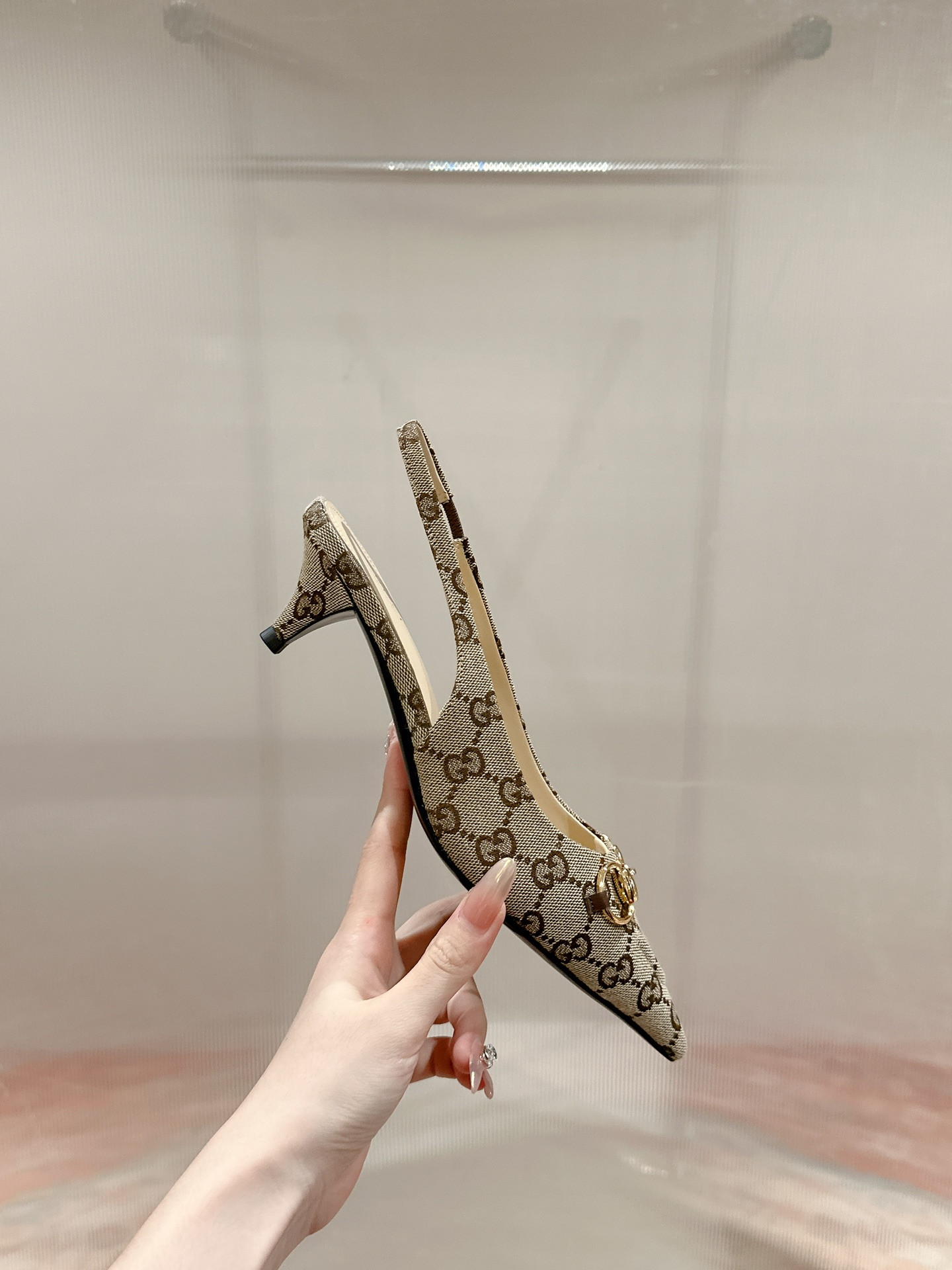 UA GUCCI HORSEBIT SLINGBACK PUMP LOW HEEL