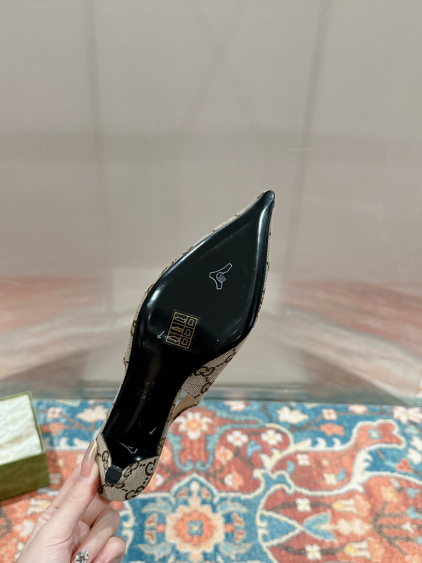 UA GUCCI HORSEBIT SLINGBACK PUMP LOW HEEL