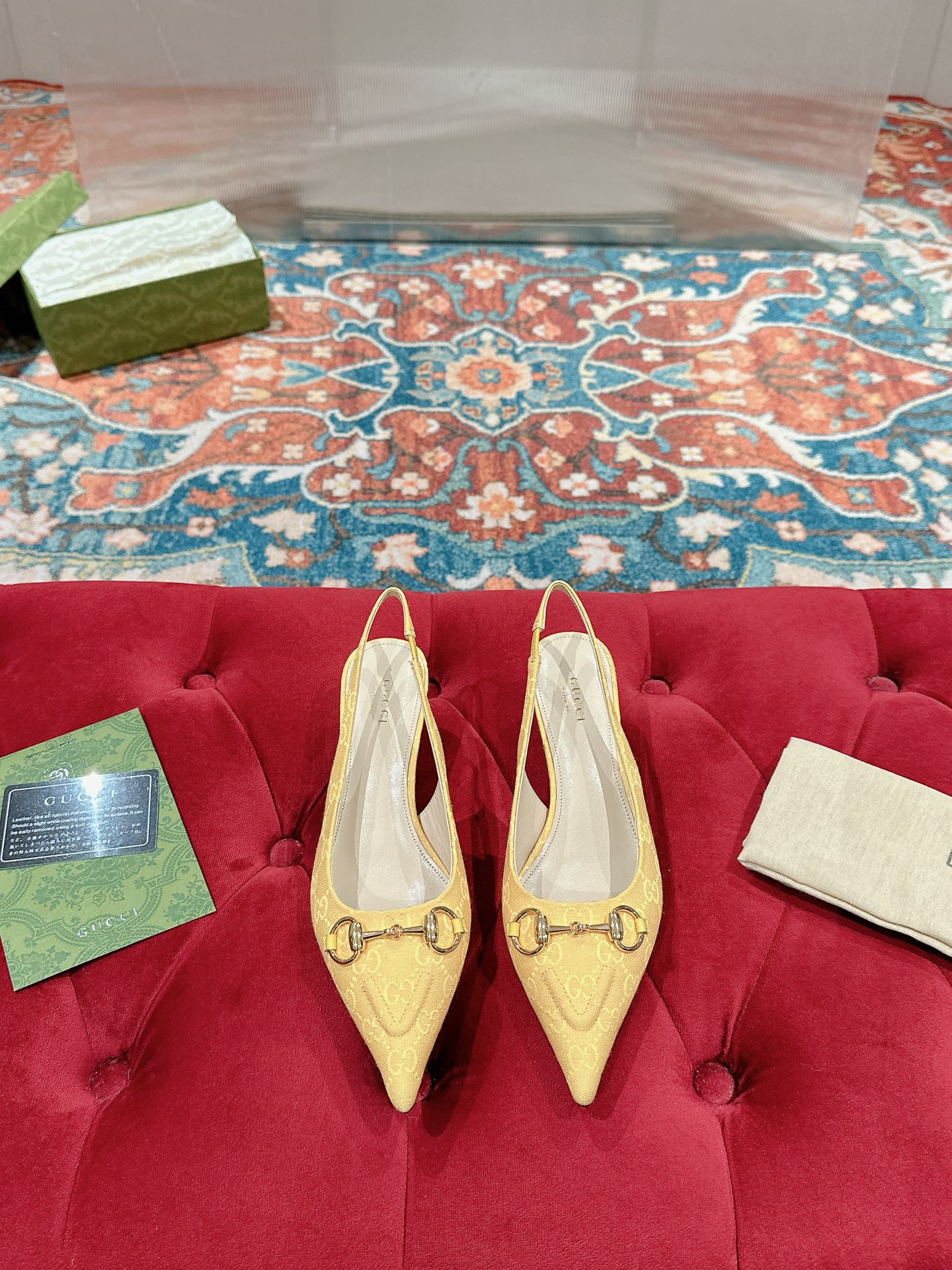 UA GUCCI HORSEBIT SLINGBACK PUMP LOW HEEL