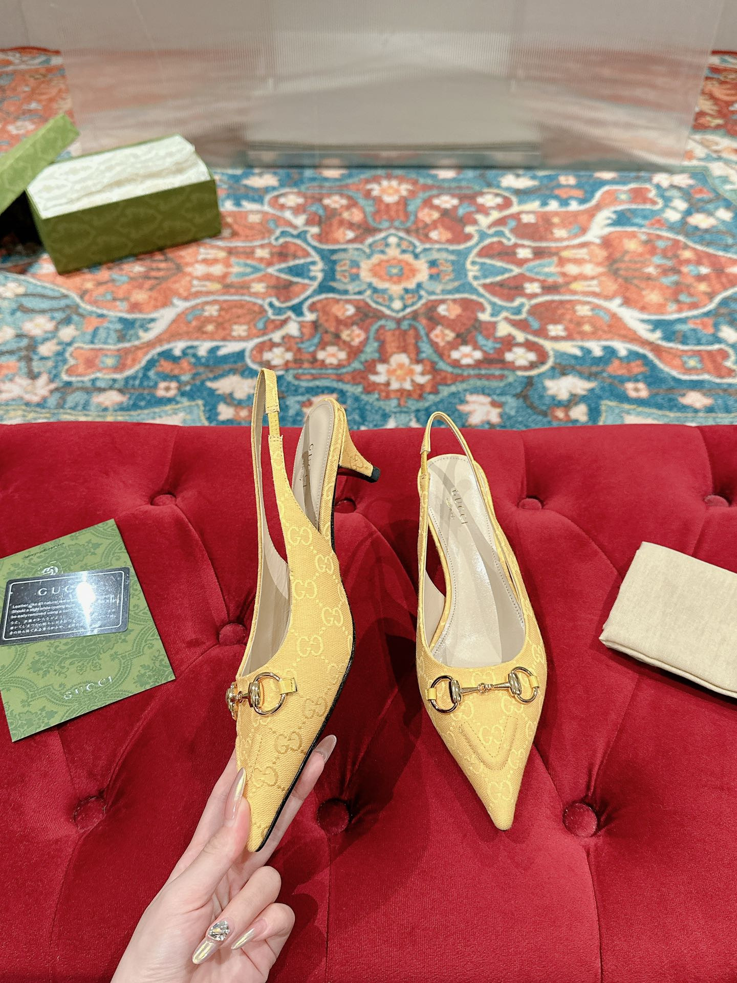 UA GUCCI HORSEBIT SLINGBACK PUMP LOW HEEL