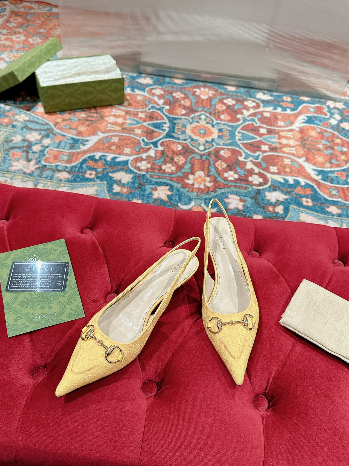 UA GUCCI HORSEBIT SLINGBACK PUMP LOW HEEL