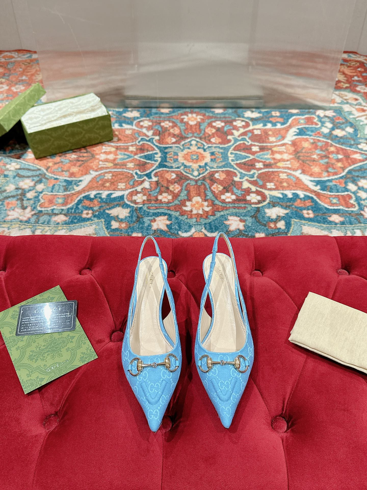 UA GUCCI HORSEBIT SLINGBACK PUMP LOW HEEL