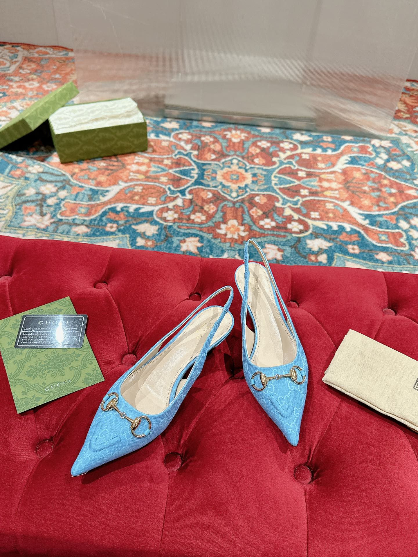 UA GUCCI HORSEBIT SLINGBACK PUMP LOW HEEL