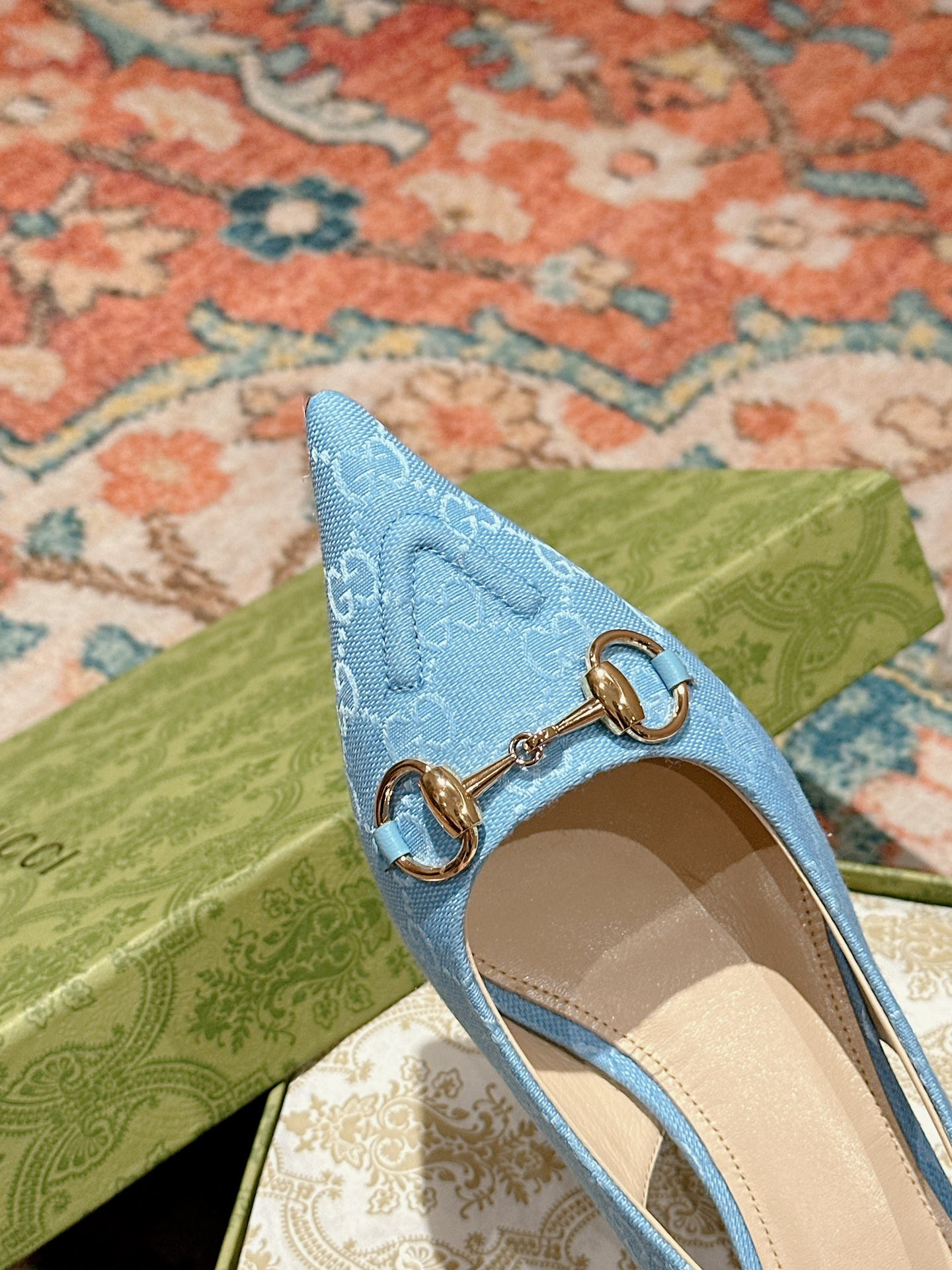 UA GUCCI HORSEBIT SLINGBACK PUMP LOW HEEL