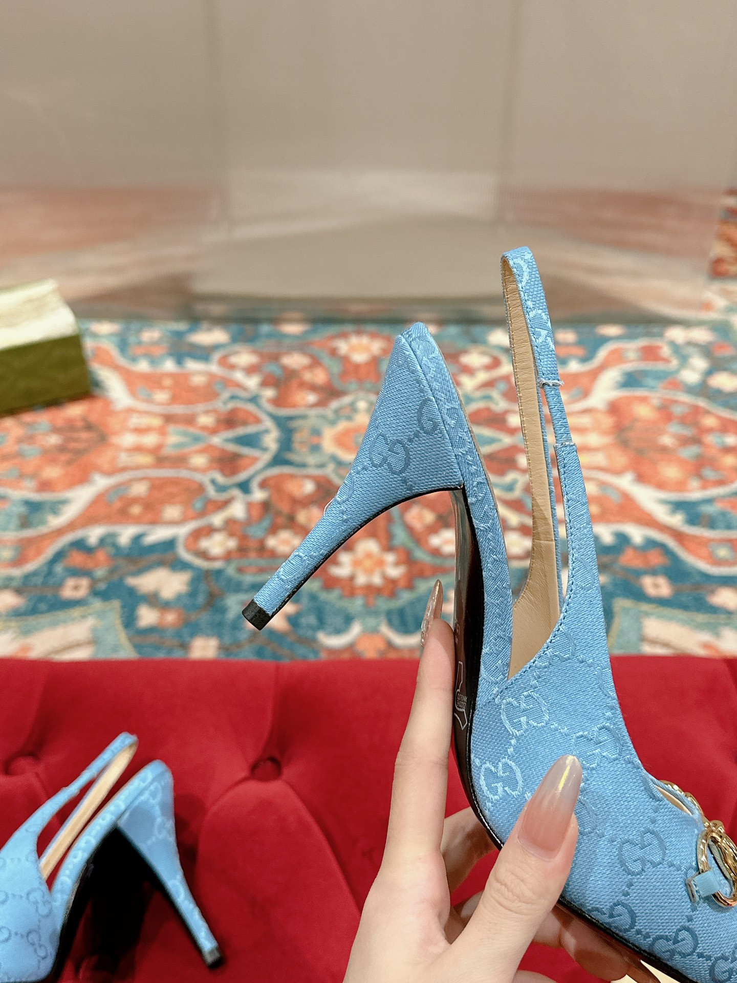 UA GUCCI HORSEBIT SLINGBACK PUMP HIGH HEEL