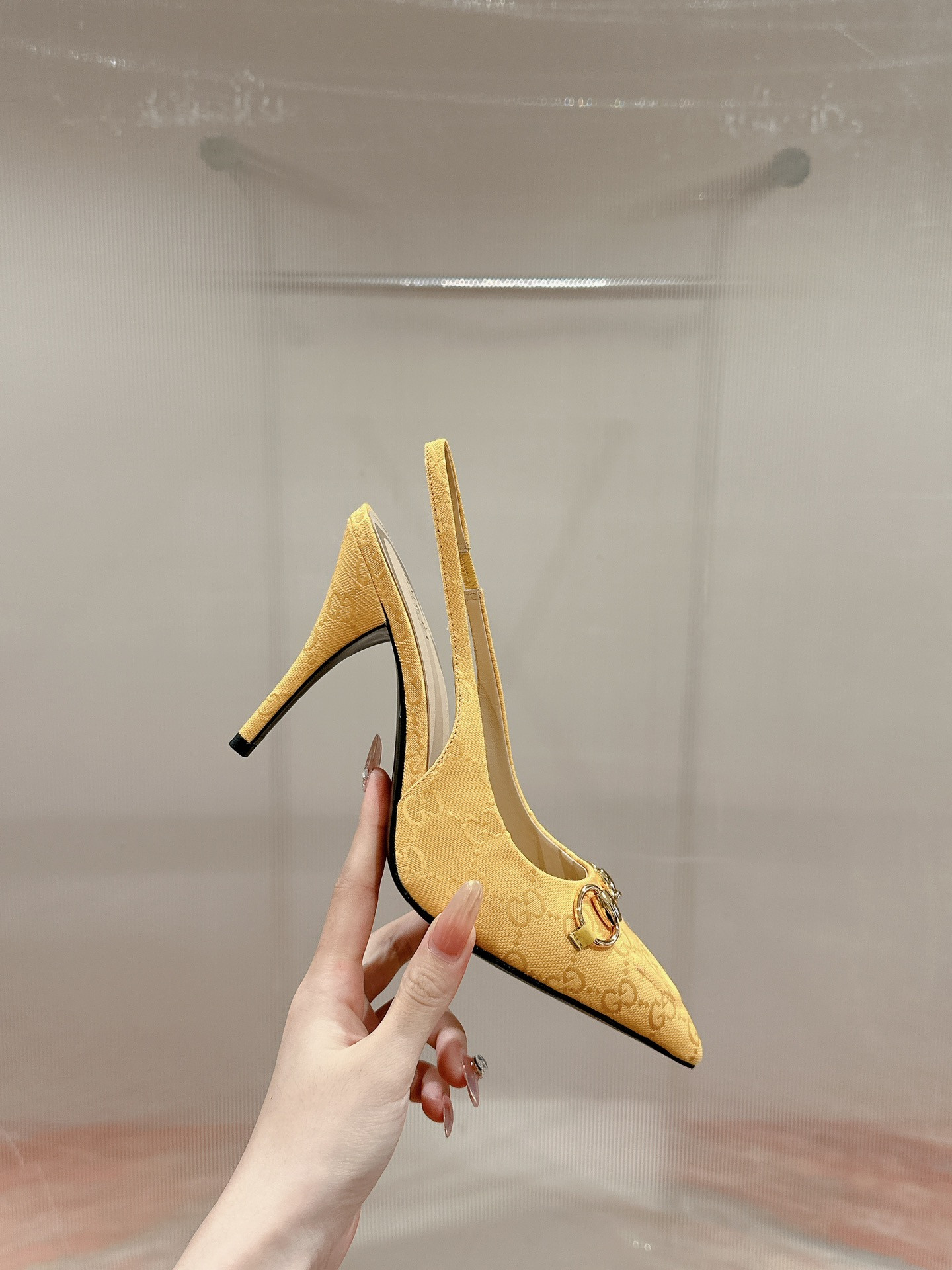 UA GUCCI HORSEBIT SLINGBACK PUMP HIGH HEEL