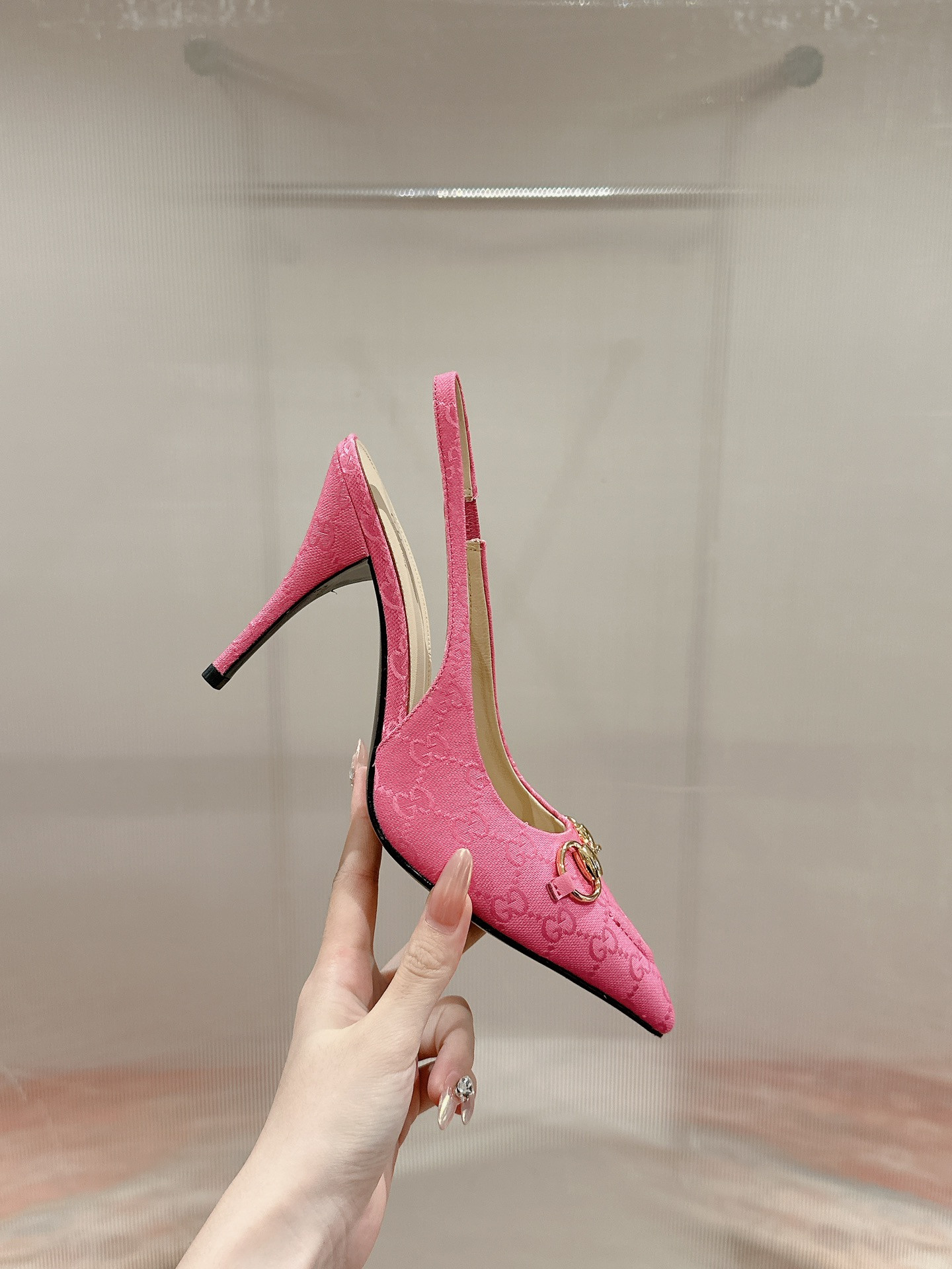 UA GUCCI HORSEBIT SLINGBACK PUMP HIGH HEEL