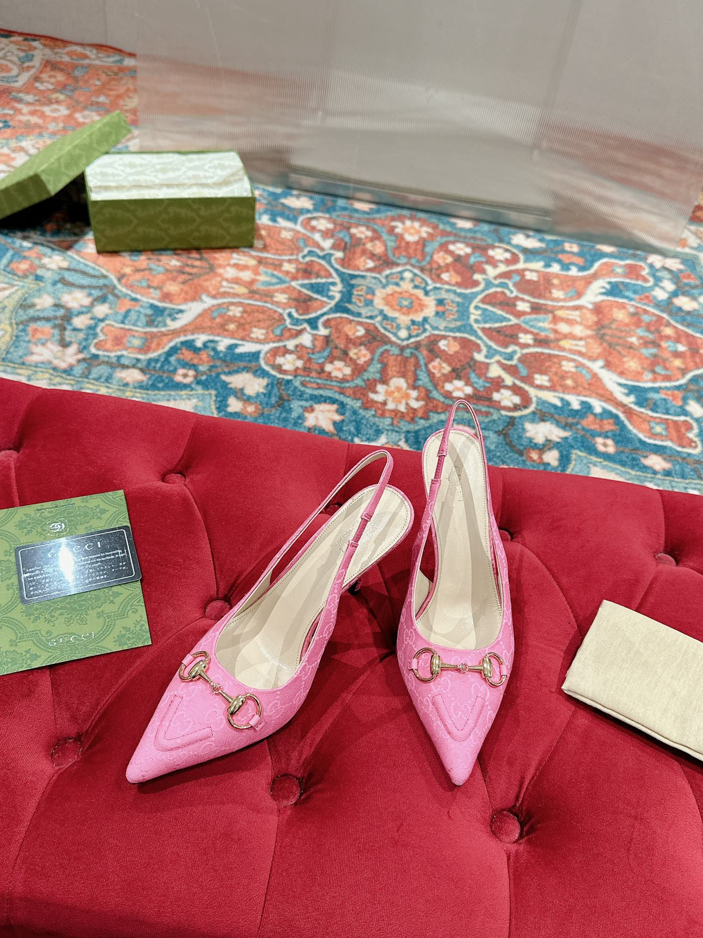 UA GUCCI HORSEBIT SLINGBACK PUMP HIGH HEEL