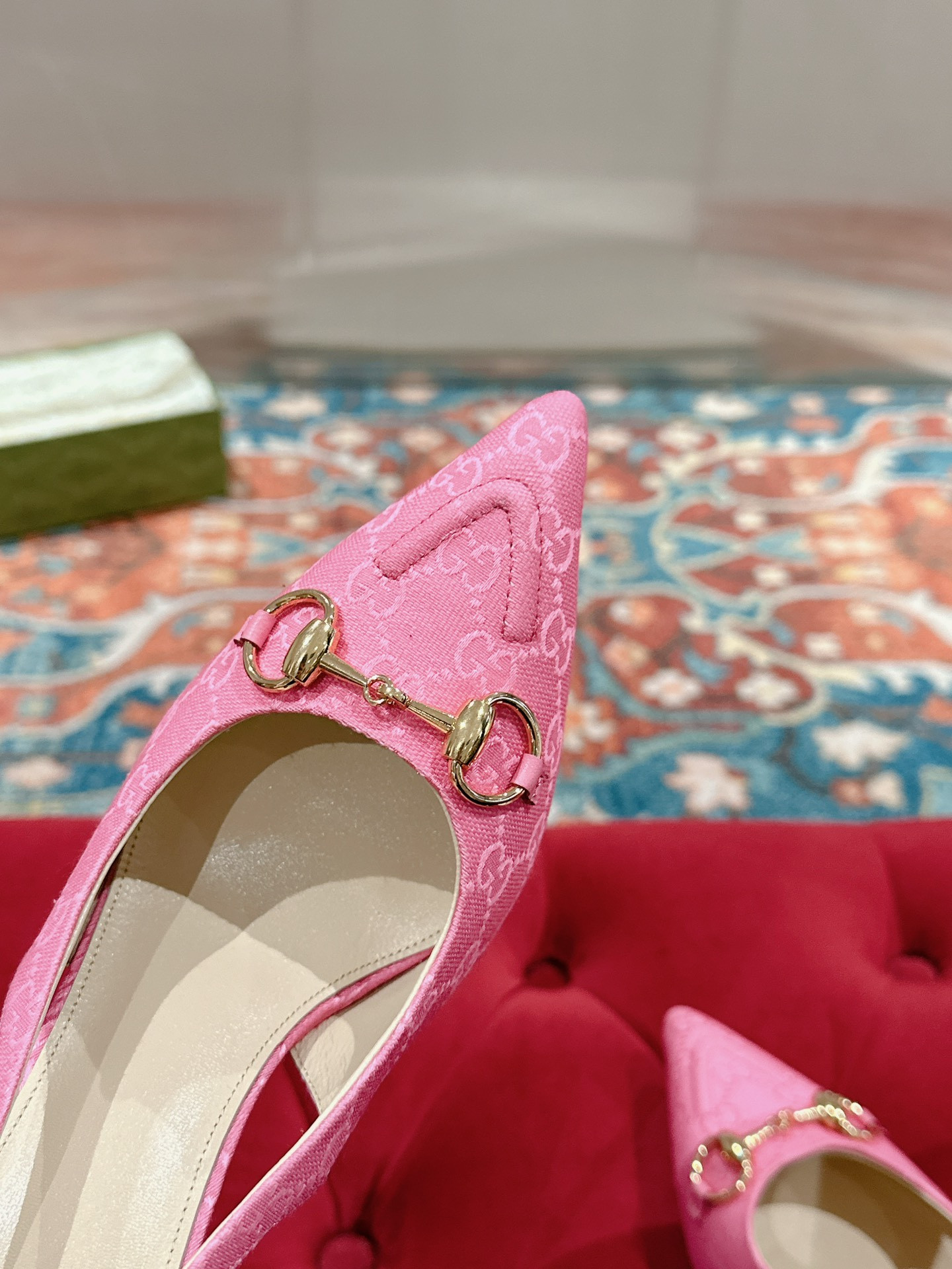 UA GUCCI HORSEBIT SLINGBACK PUMP HIGH HEEL