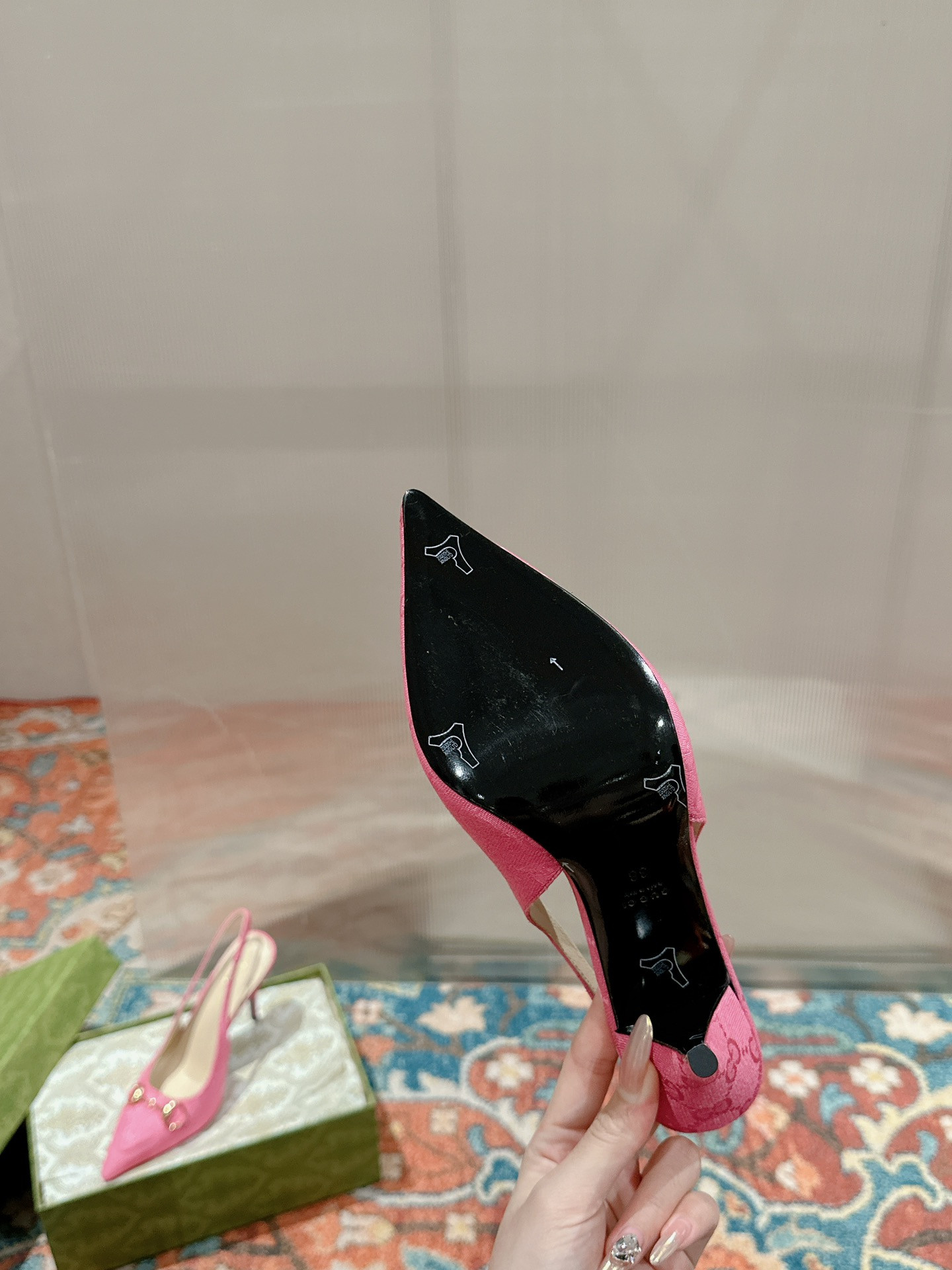 UA GUCCI HORSEBIT SLINGBACK PUMP HIGH HEEL