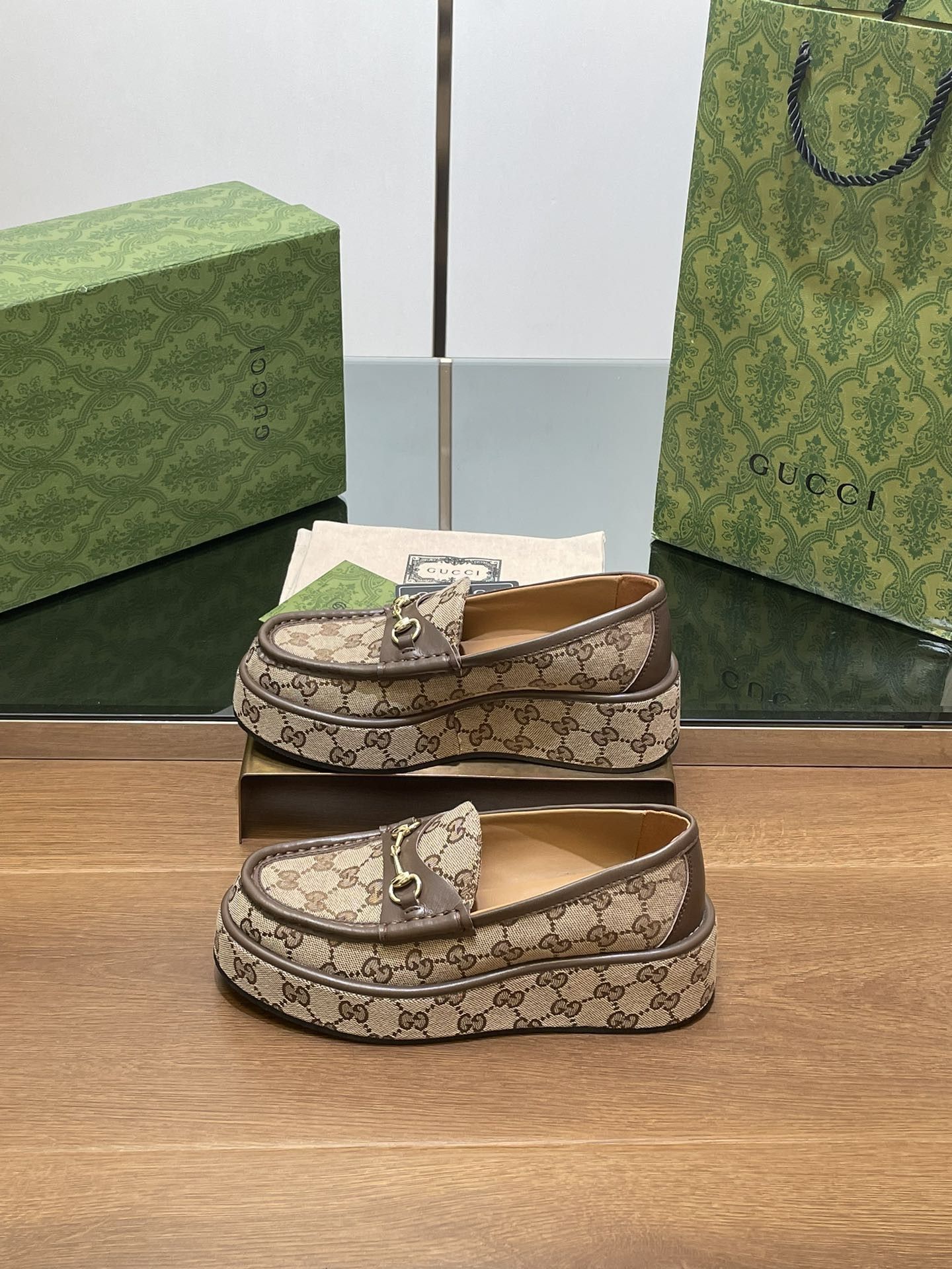 UA GUCCI HORSEBIT WEDGE LOAFER