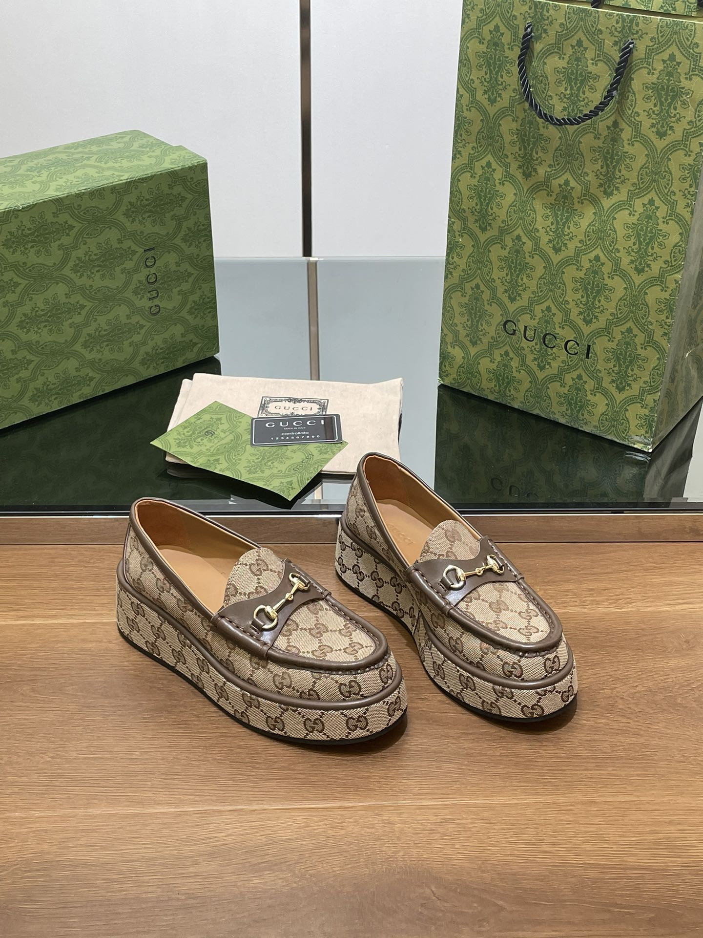 UA GUCCI HORSEBIT WEDGE LOAFER