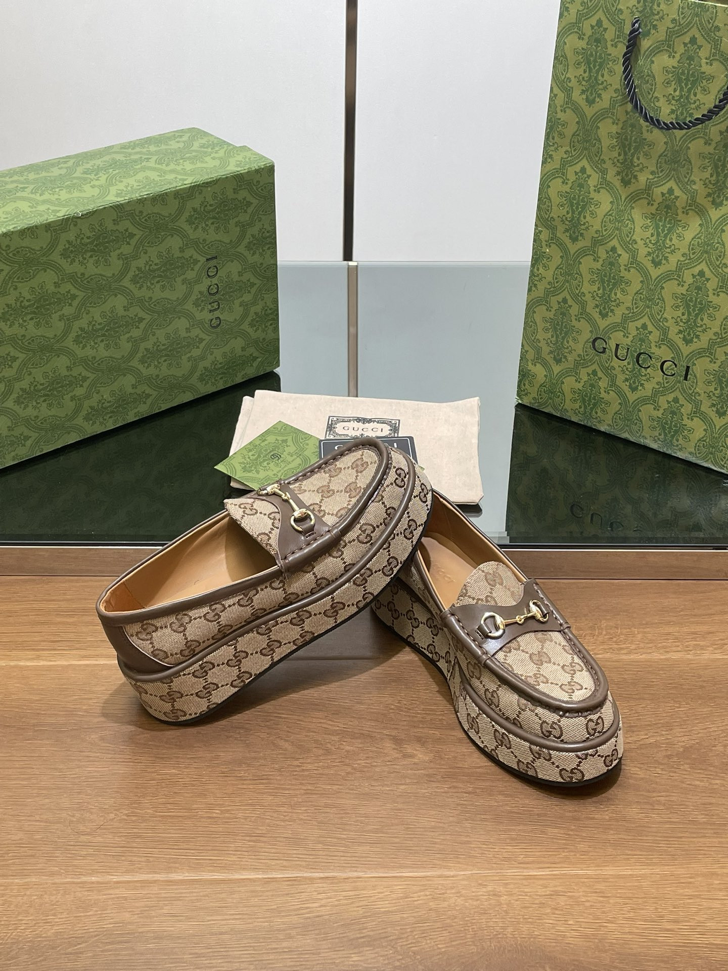 UA GUCCI HORSEBIT WEDGE LOAFER