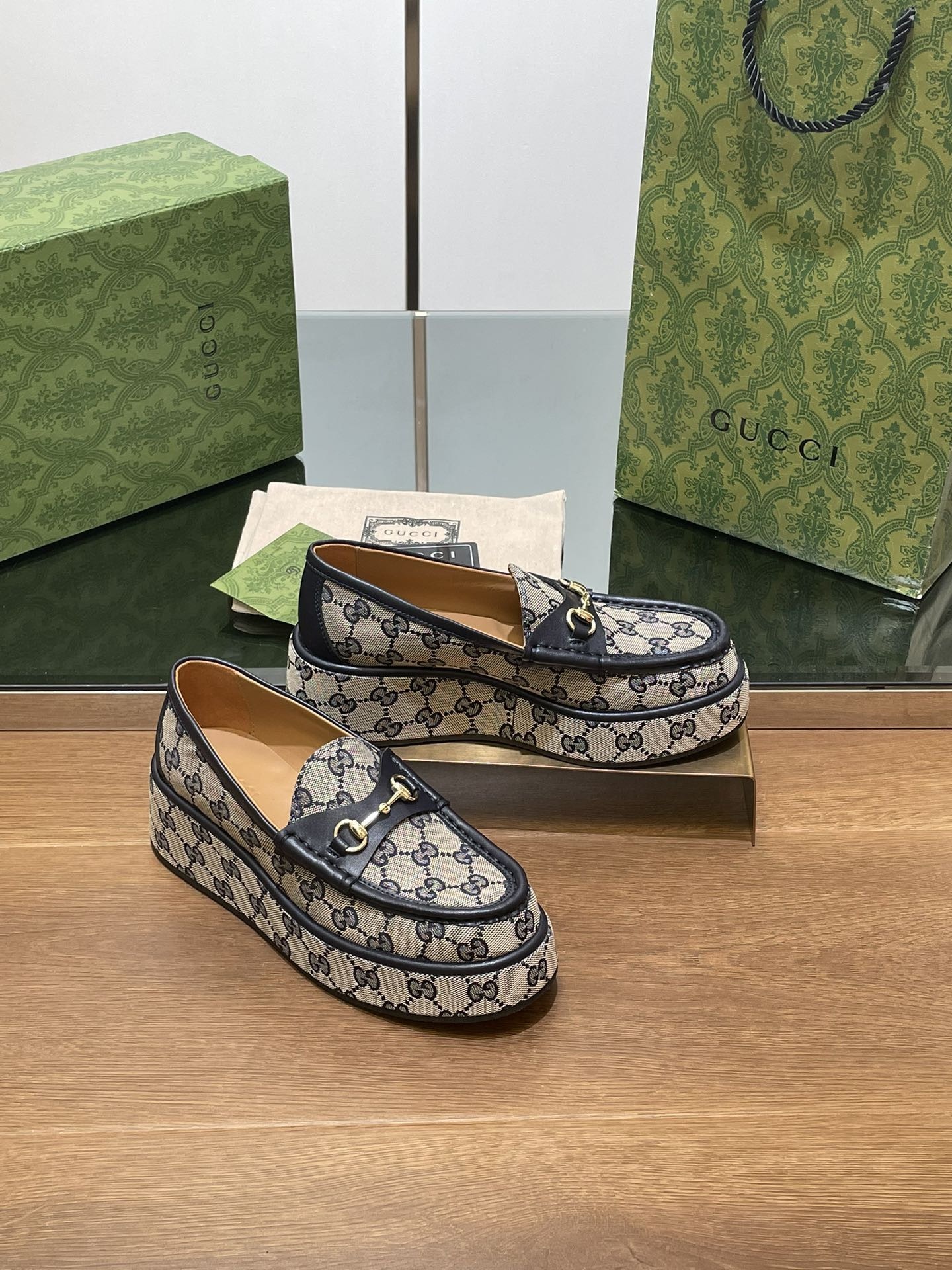 UA GUCCI HORSEBIT WEDGE LOAFER