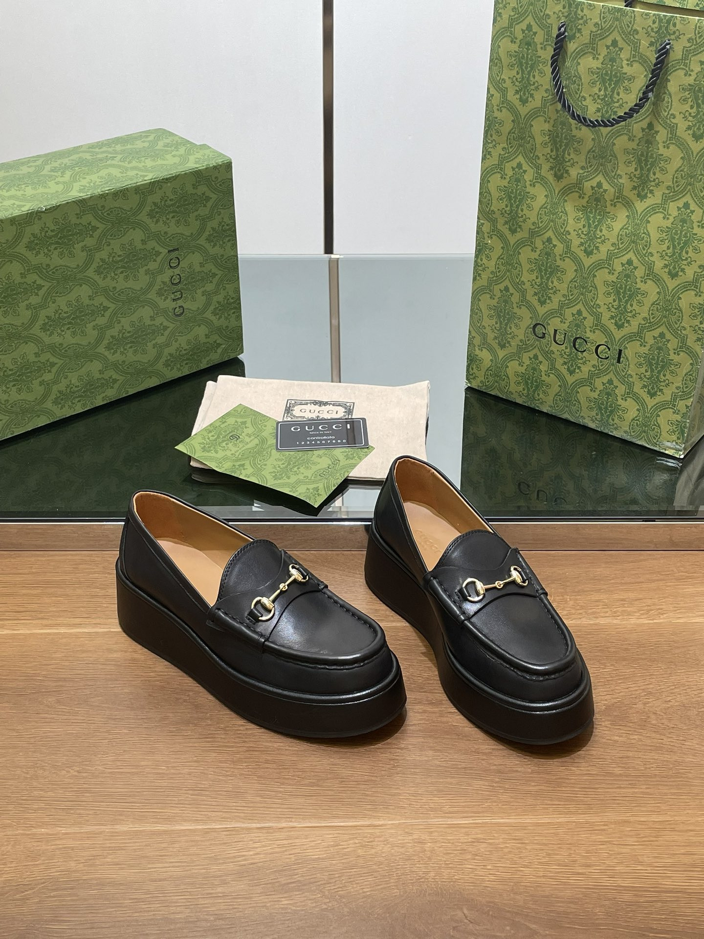 UA GUCCI HORSEBIT WEDGE LOAFER