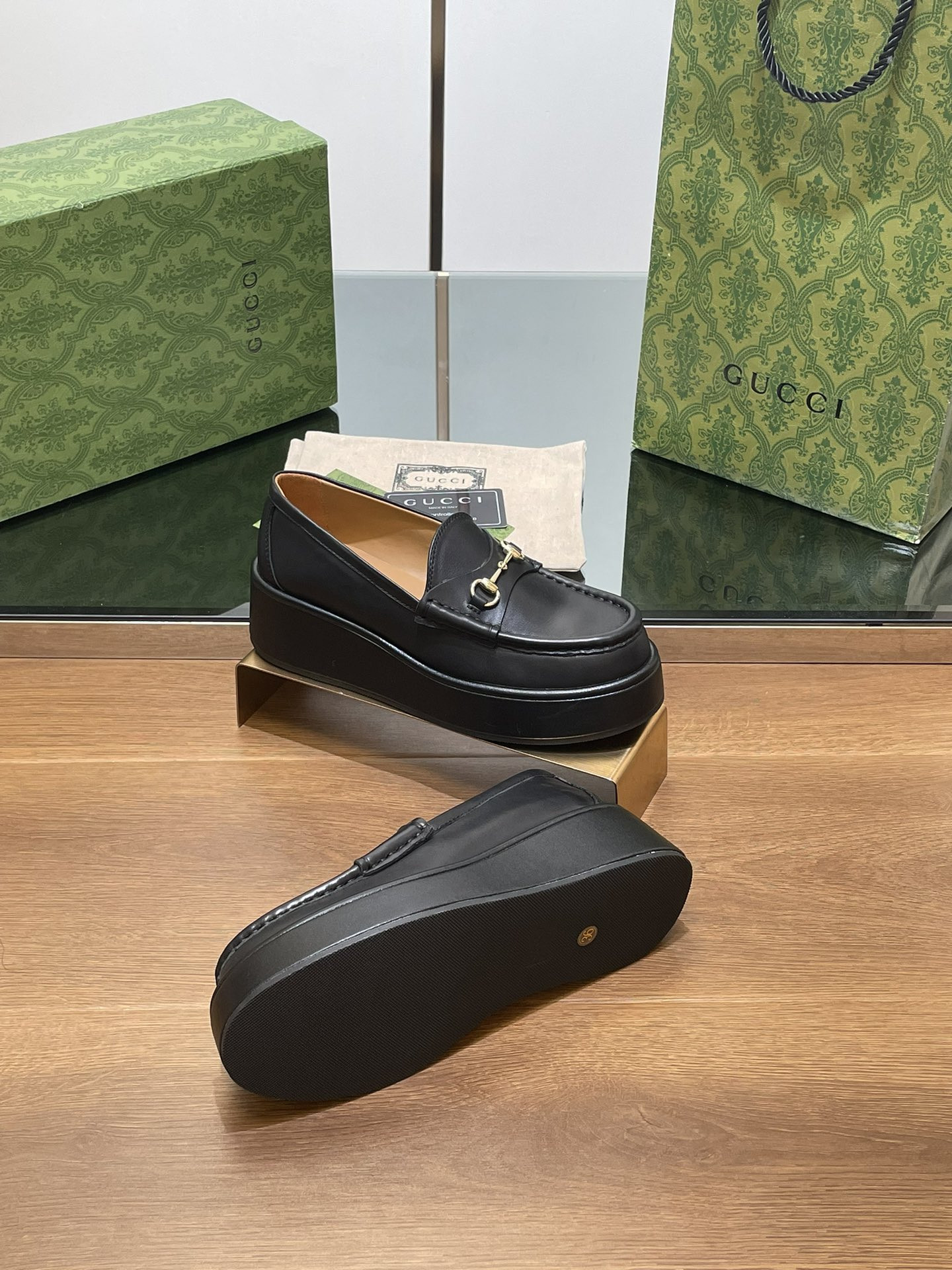 UA GUCCI HORSEBIT WEDGE LOAFER