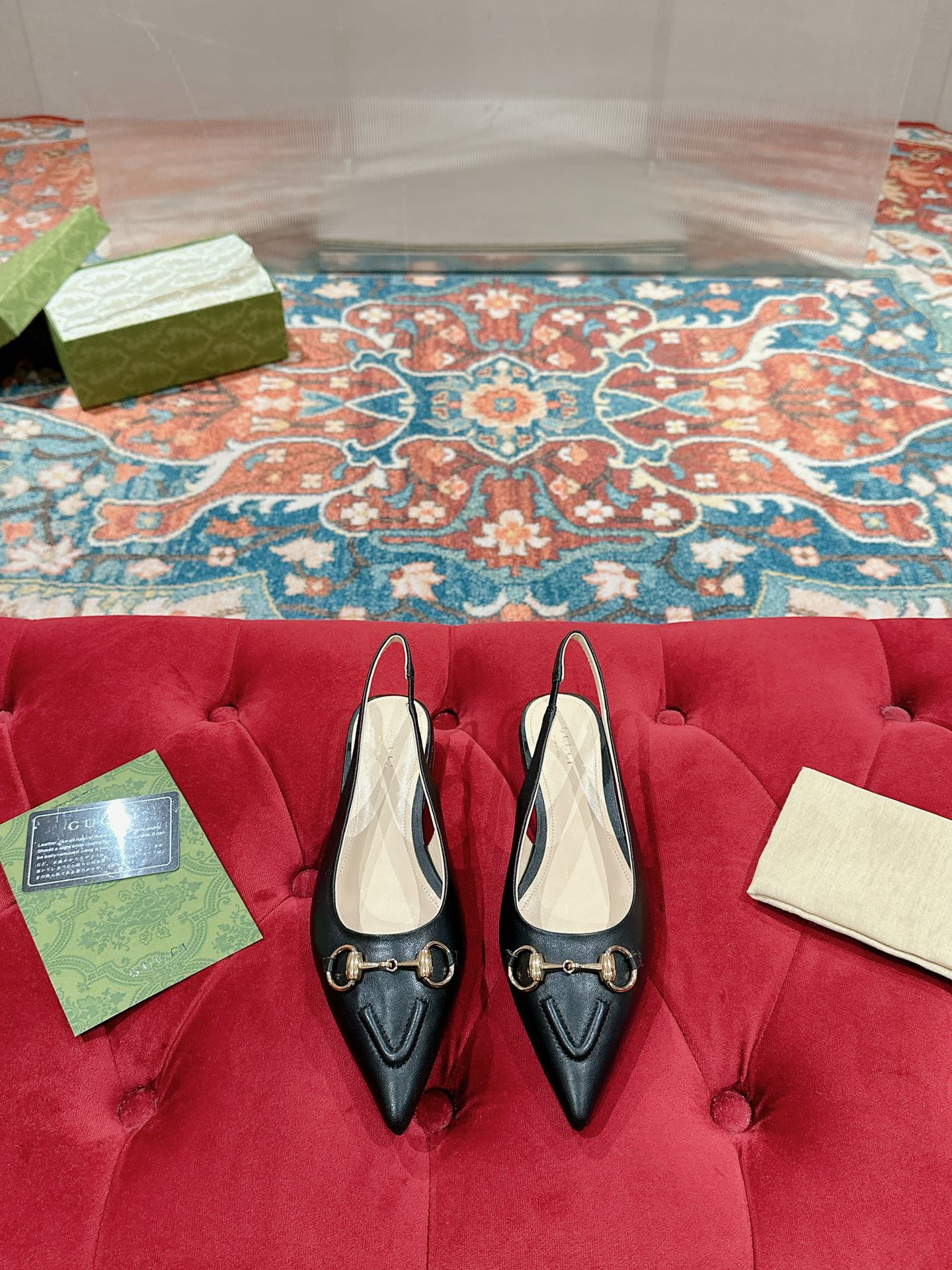 UA GUCCI HORSEBIT SLINGBACK FLAT