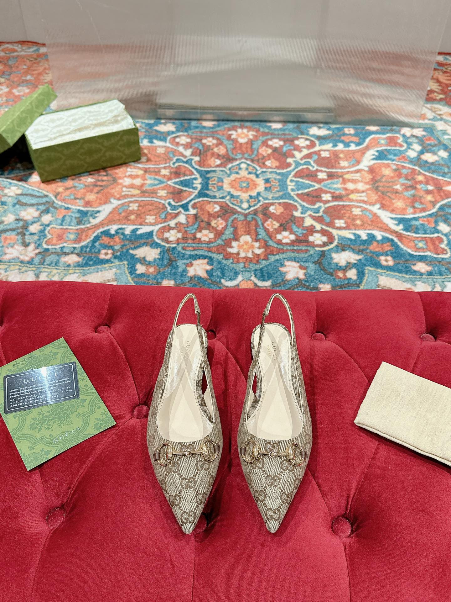 UA GUCCI HORSEBIT SLINGBACK FLAT