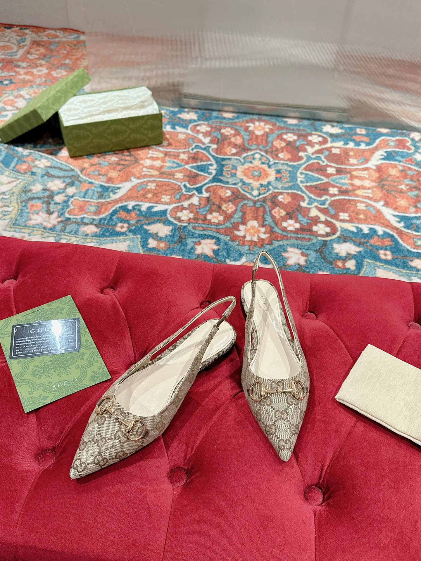 UA GUCCI HORSEBIT SLINGBACK FLAT