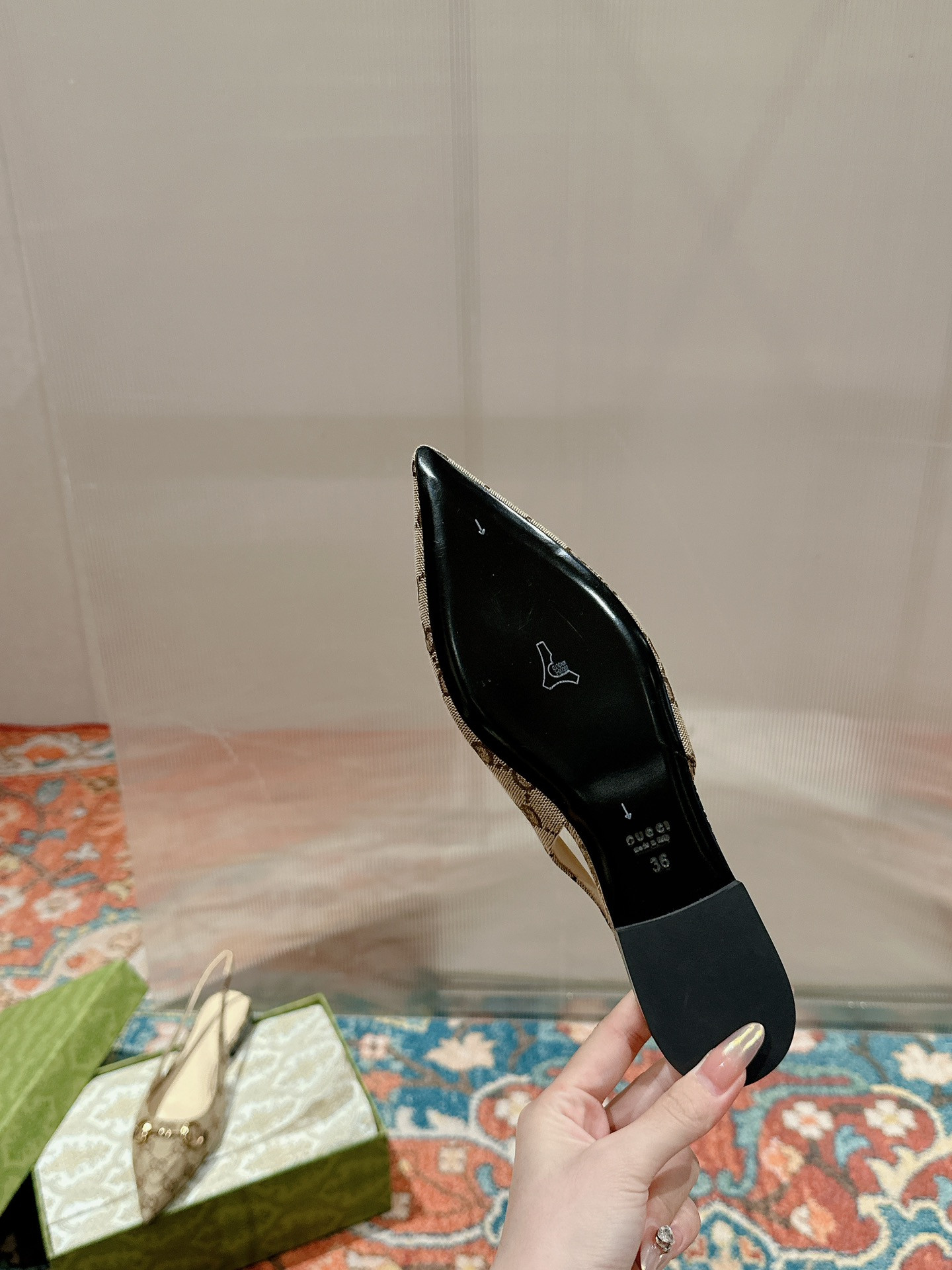 UA GUCCI HORSEBIT SLINGBACK FLAT