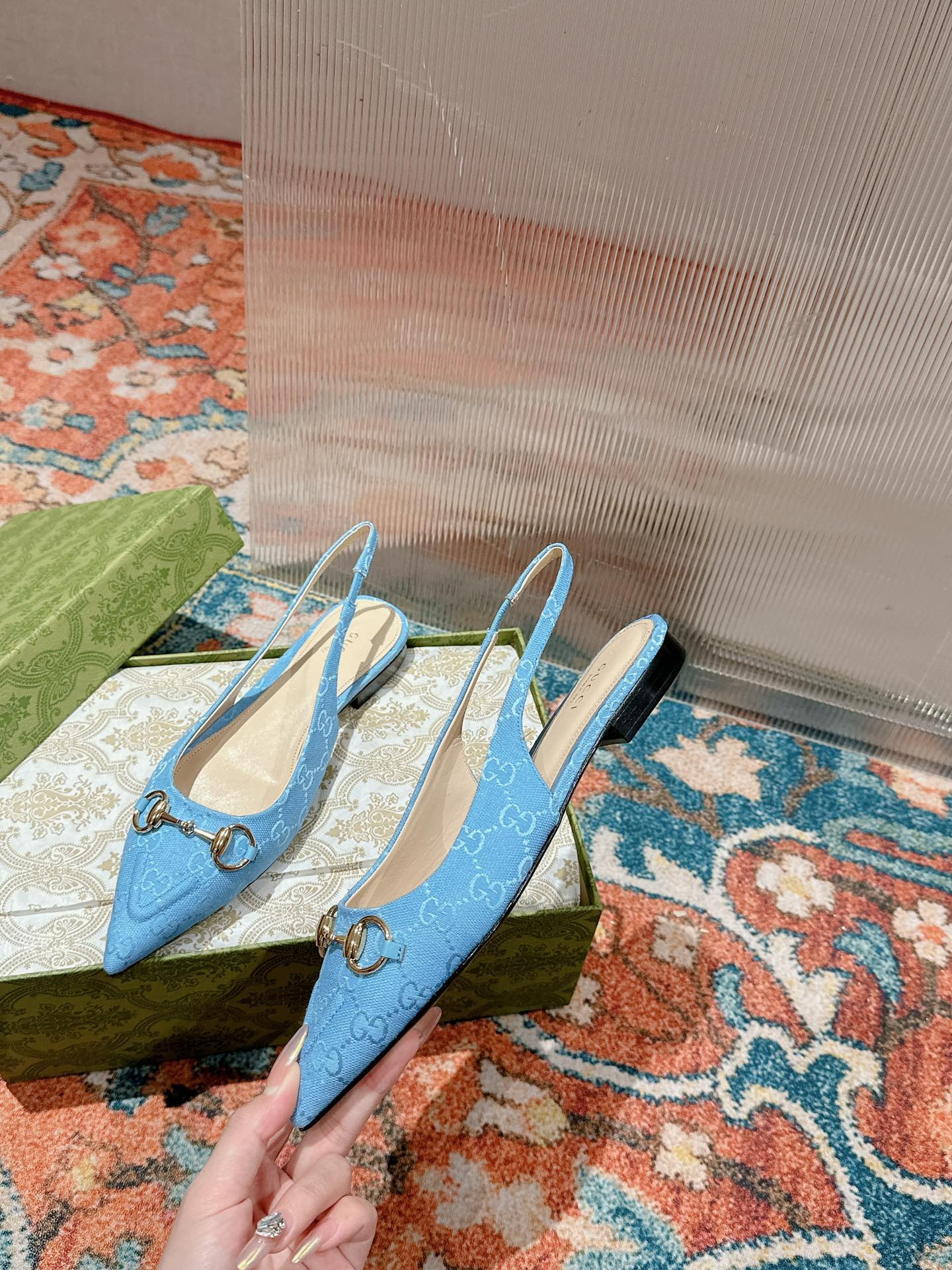 UA GUCCI HORSEBIT SLINGBACK FLAT