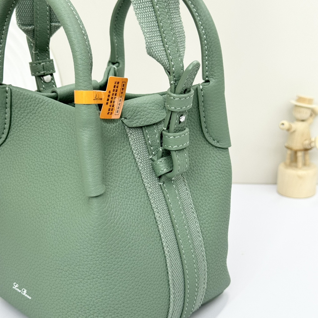 Loro Piana Micro Bale Bag Grained Calfskin 23 x 16 x 14 cm