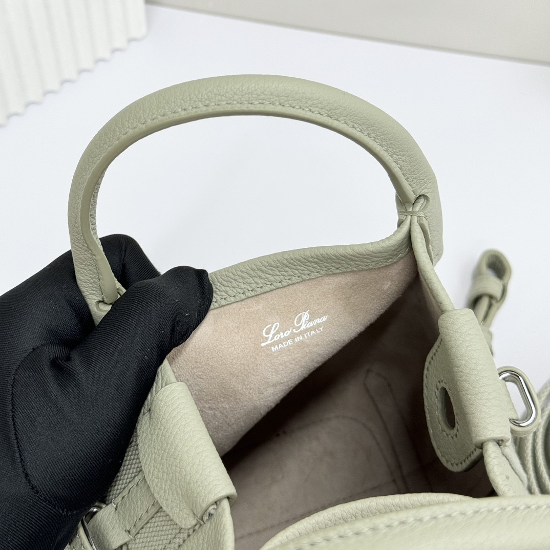 Loro Piana Micro Bale bag Grained Calfskin 23 x 16 x 14 cm