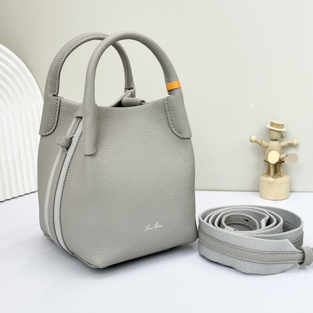 Loro Piana Micro Bale bag Grained Calfskin 23 x 16 x 14 cm