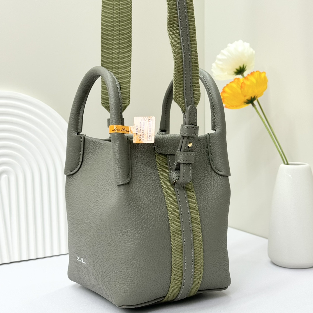 Loro Piana Micro Bale bag Grained Calfskin 23 x 16 x 14 cm