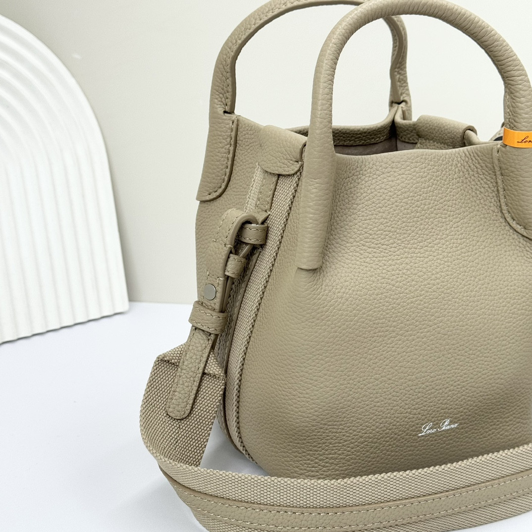 Loro Piana Micro Bale bag Grained Calfskin 23 x 16 x 14 cm