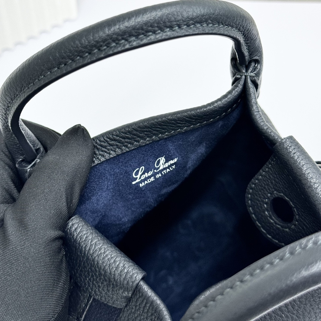 Loro Piana Micro Bale bag Grained Calfskin 23 x 16 x 14 cm