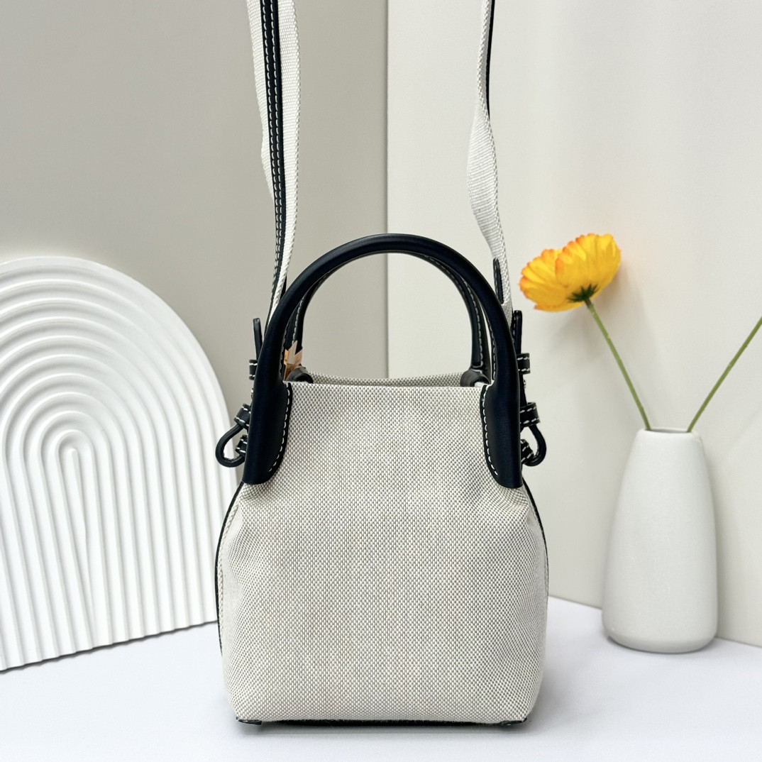 Loro Piana Micro Bale Bag Cotton, Linen 23 x 16 x 14 cm